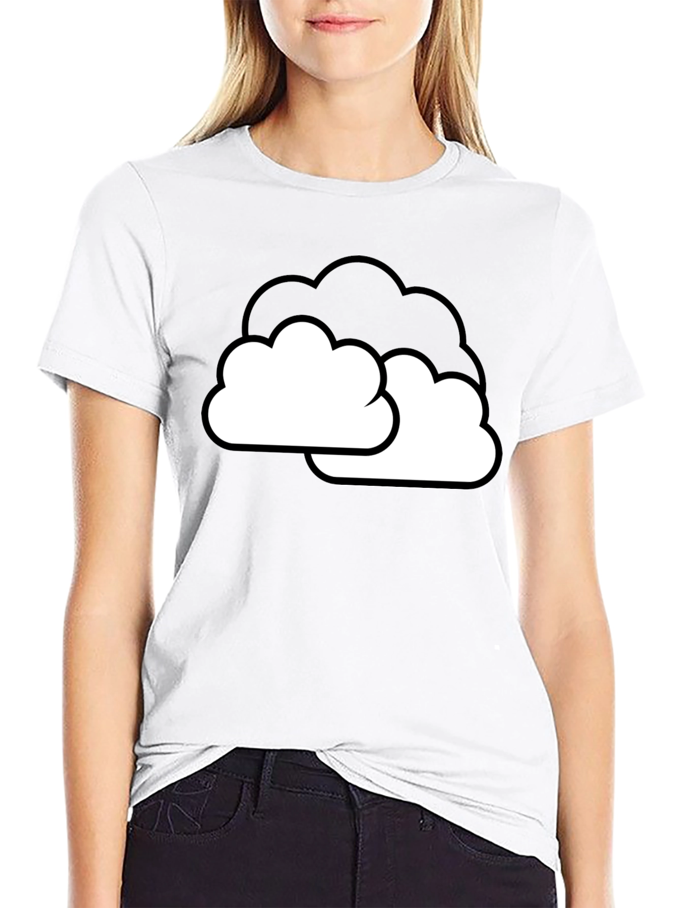 Cloud Graphic Black T-Shirt