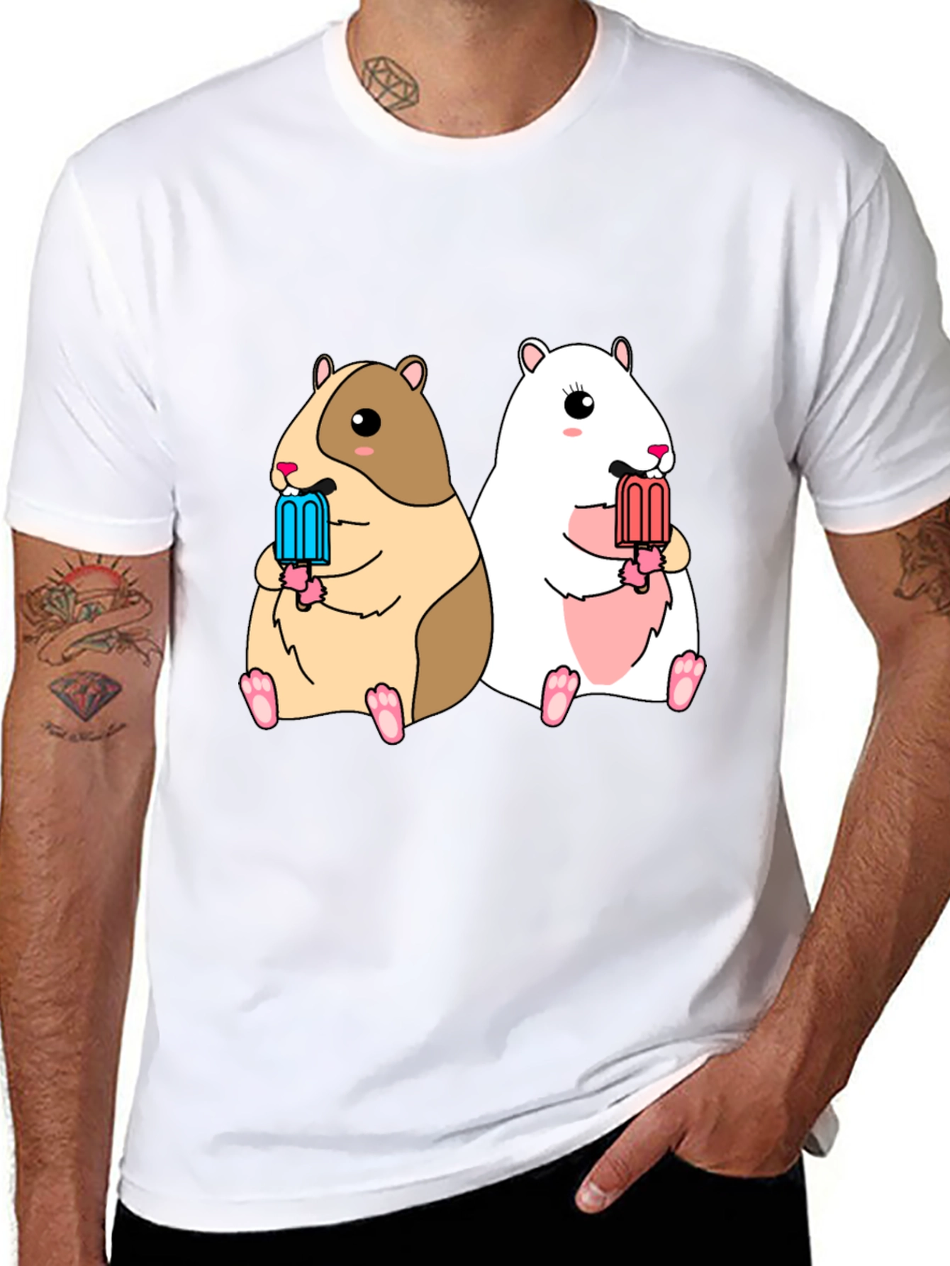 Hamster Popsicle Graphic Tee - Cute Summer Shirt