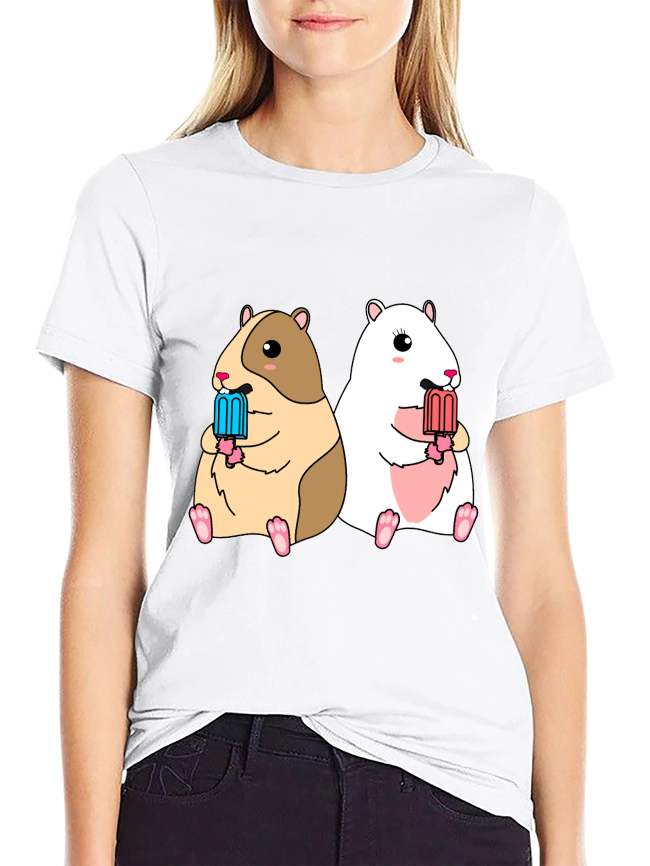 Hamster Popsicle Graphic Tee - Cute Summer Shirt