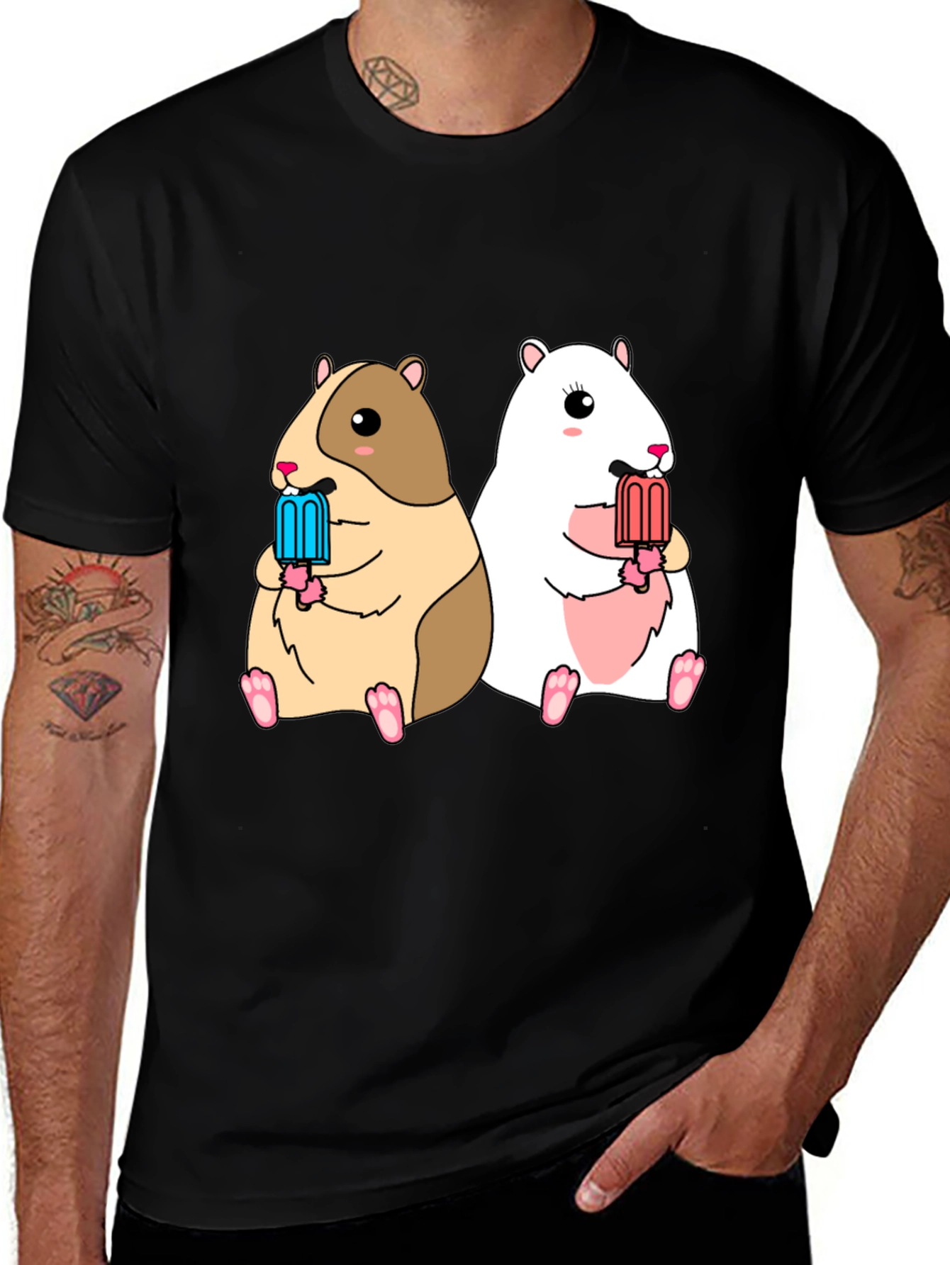 Hamster Popsicle Graphic Tee - Cute Summer Shirt