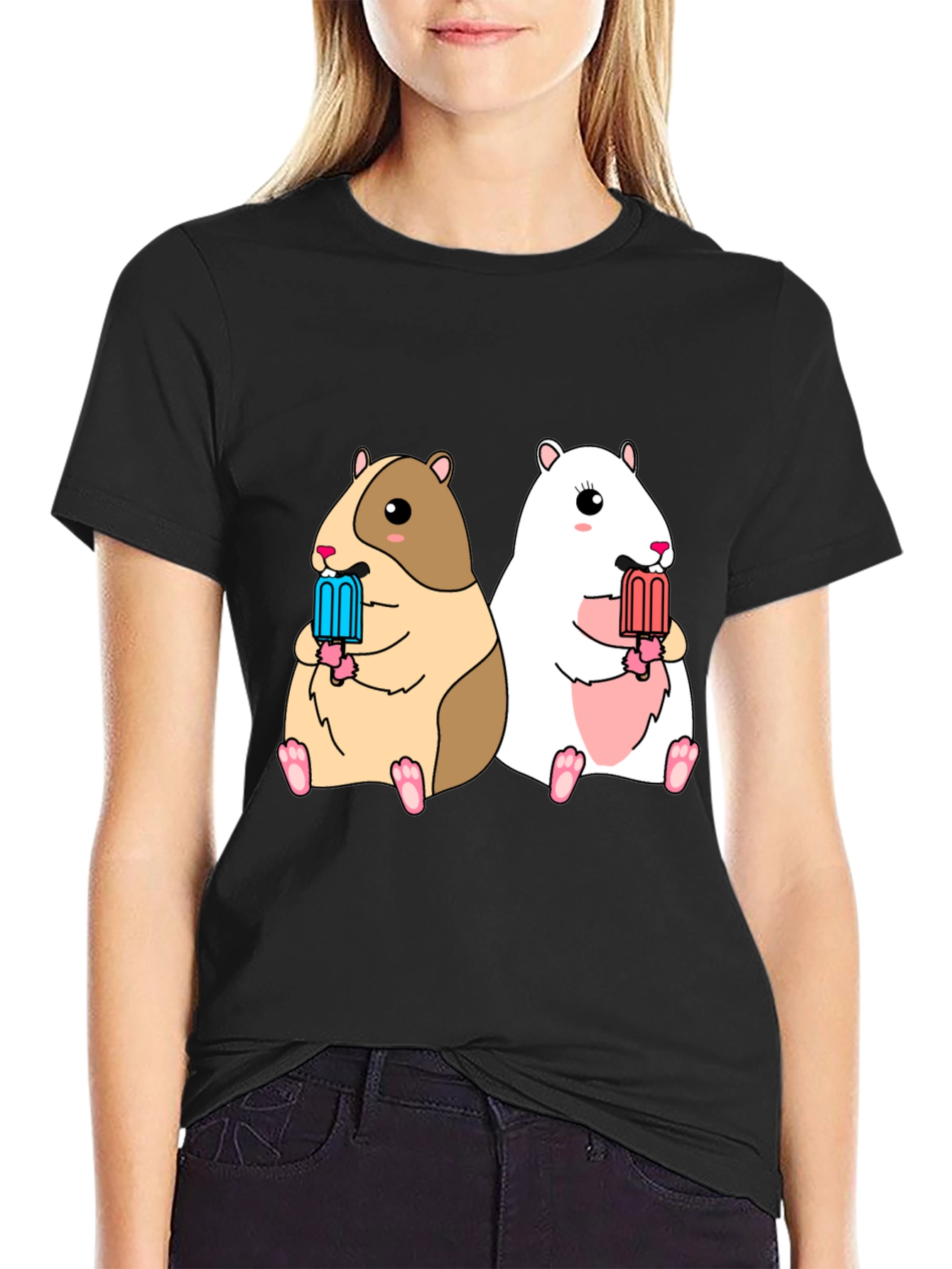 Hamster Popsicle Graphic Tee - Cute Summer Shirt