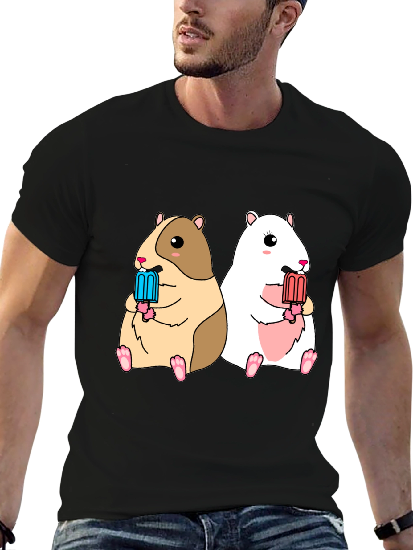 Hamster Popsicle Graphic Tee - Cute Summer Shirt
