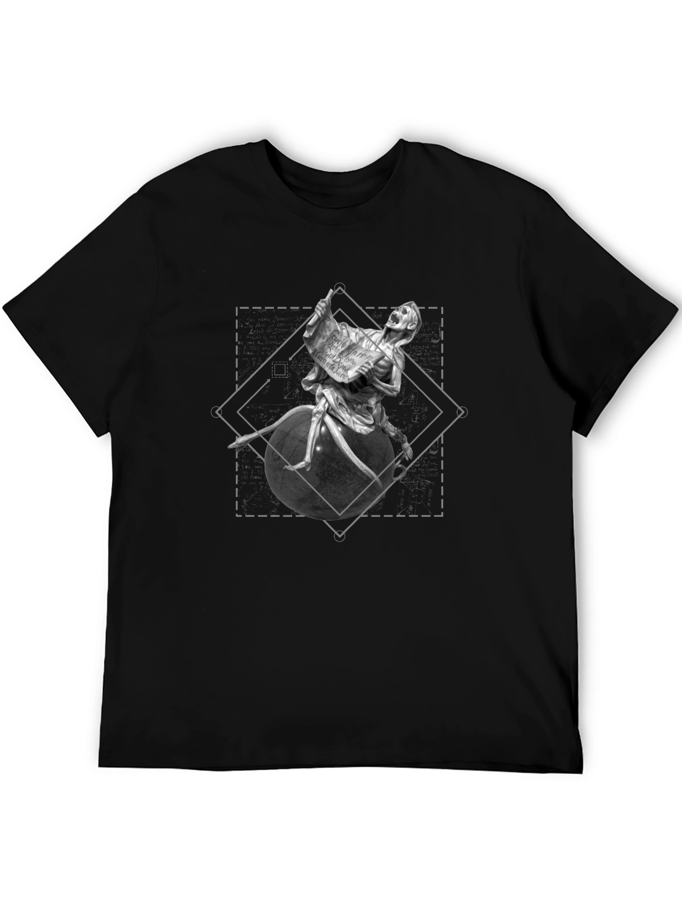 Grim Reaper Globe Tee - Dark Graphic T-Shirt
