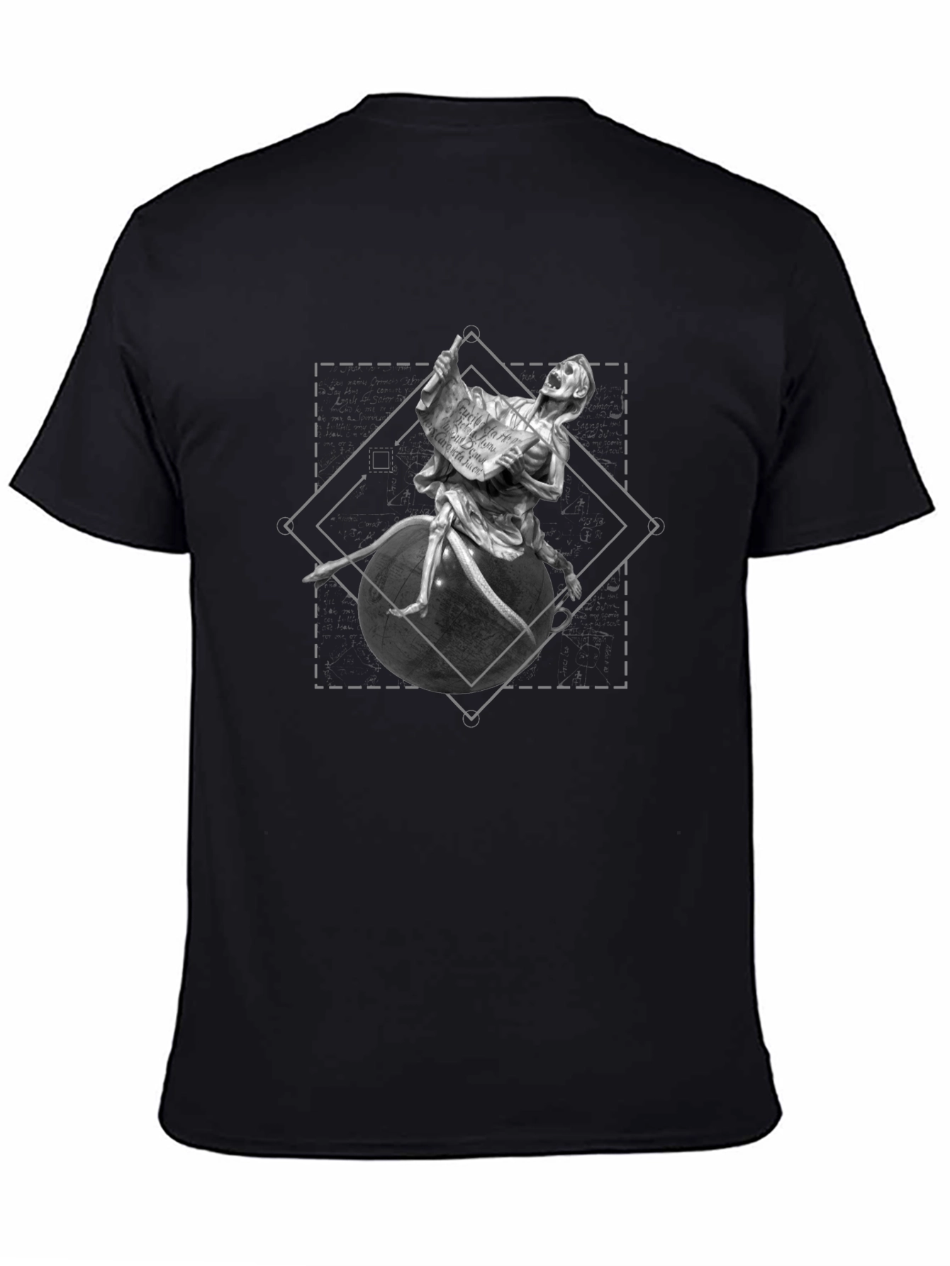 Grim Reaper Globe Tee - Dark Graphic T-Shirt