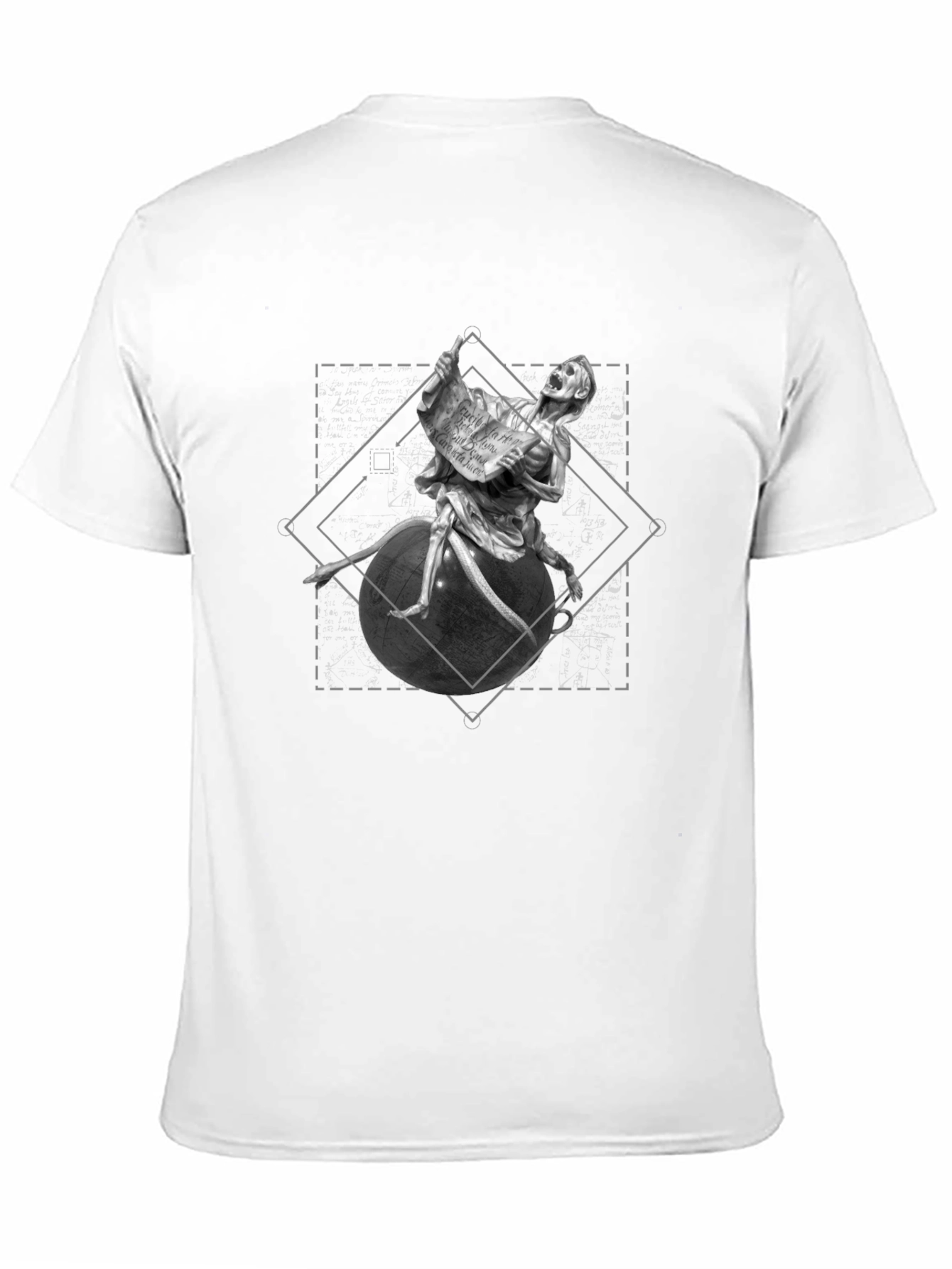 Grim Reaper Globe Tee - Dark Graphic T-Shirt