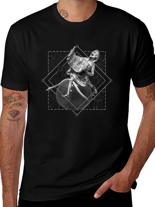 Grim Reaper Globe Tee - Dark Graphic T-Shirt