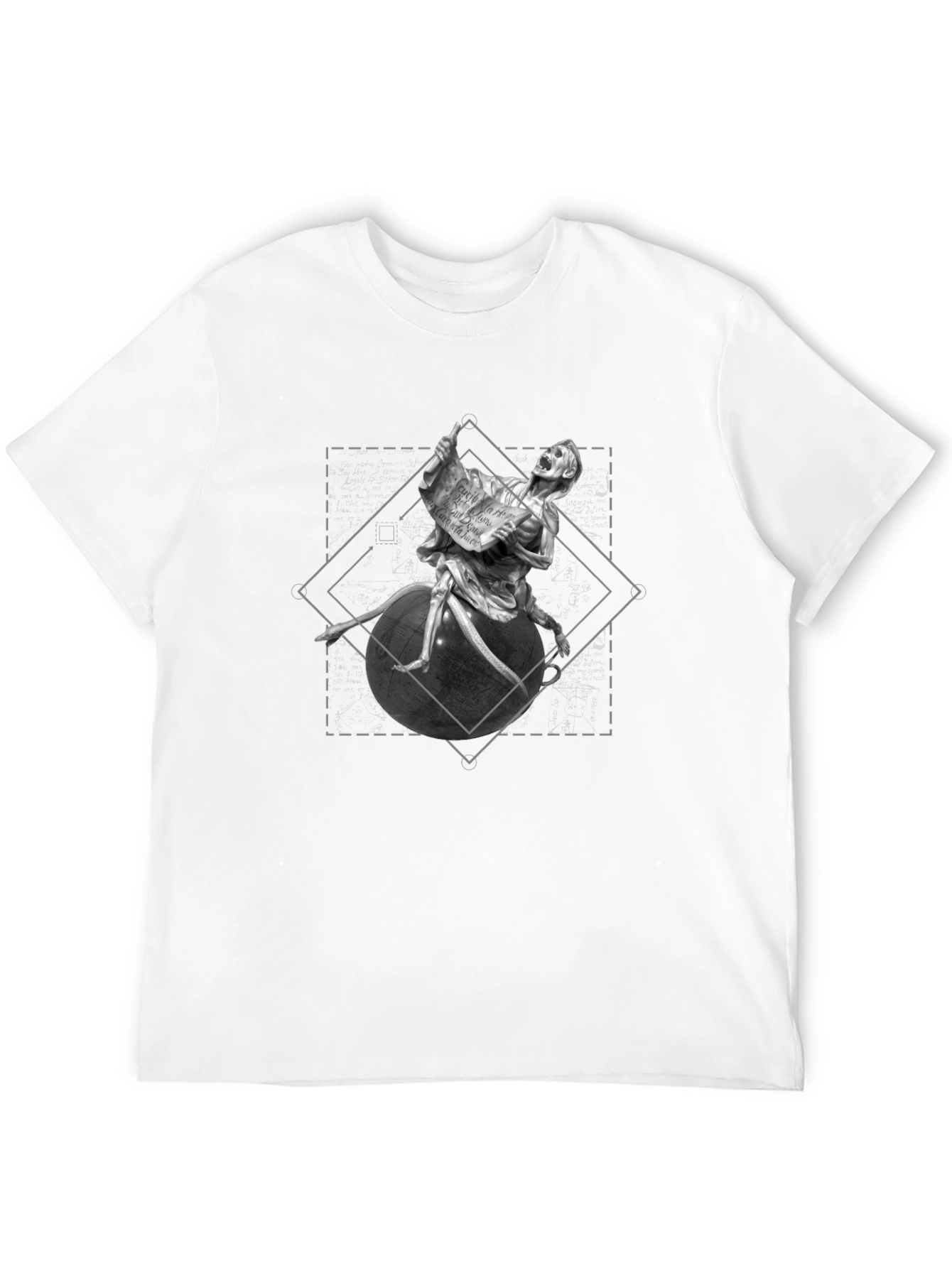 Grim Reaper Globe Tee - Dark Graphic T-Shirt