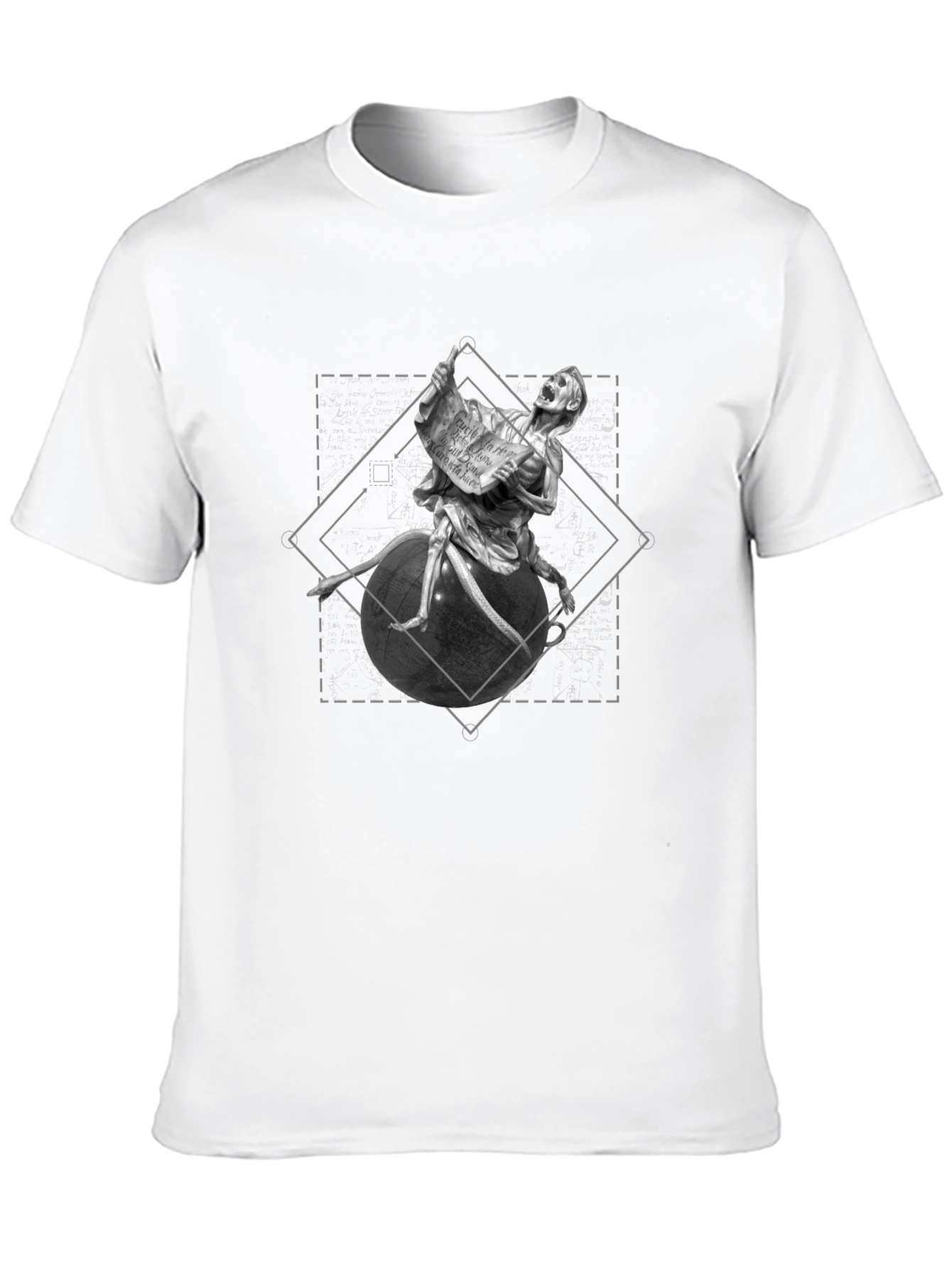 Grim Reaper Globe Tee - Dark Graphic T-Shirt