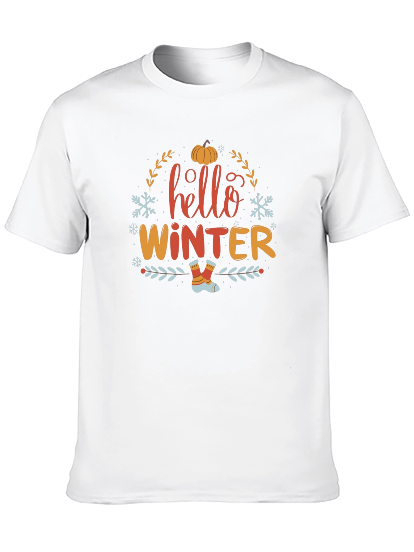Hello Winter Graphic Tee - Soft Black Shirt
