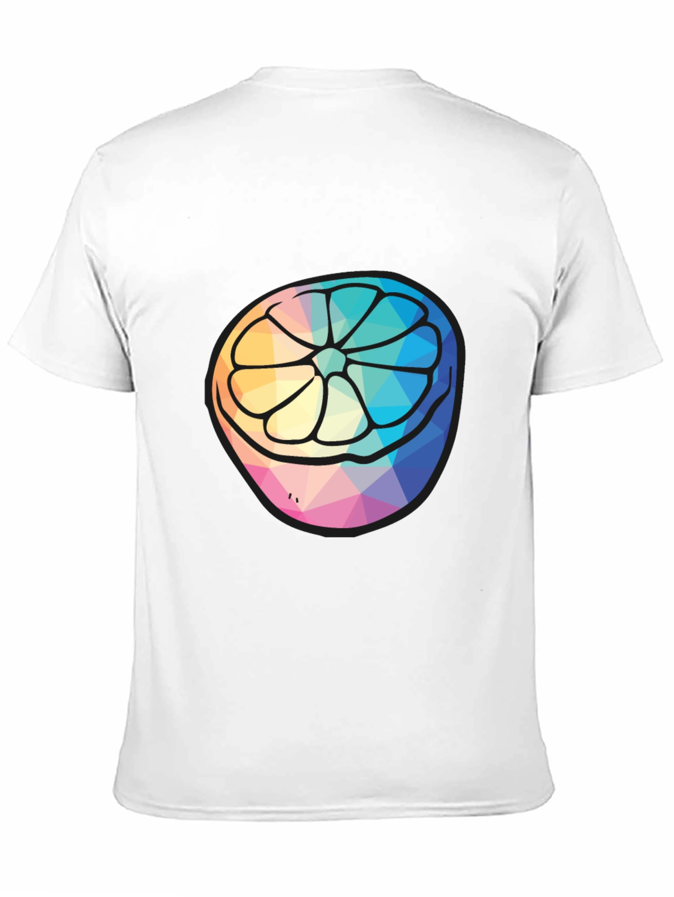 Geometric Citrus Slice Graphic Tee