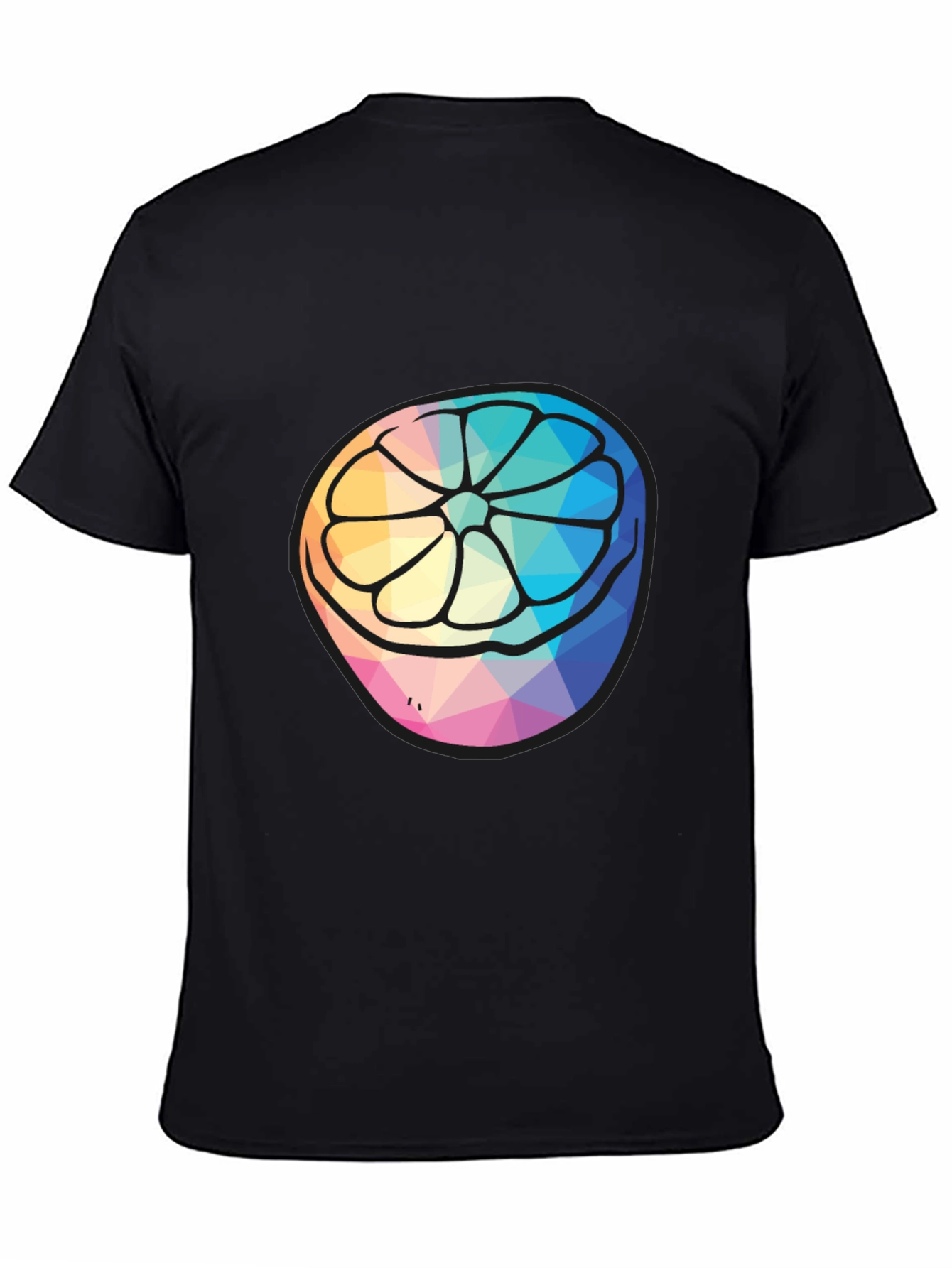 Geometric Citrus Slice Graphic Tee