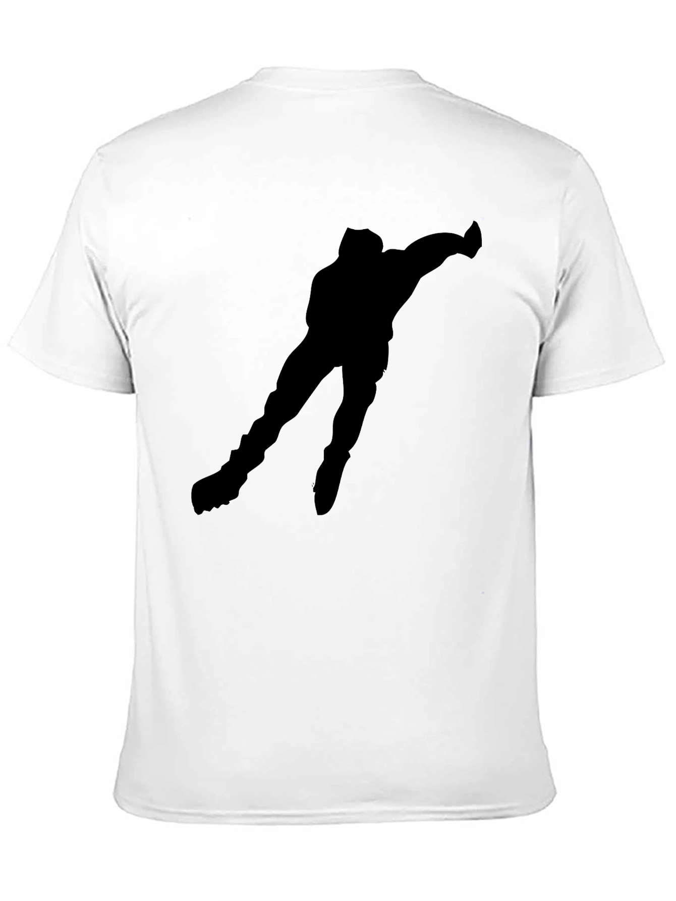 Black T-Shirt - Speed Skating Silhouette