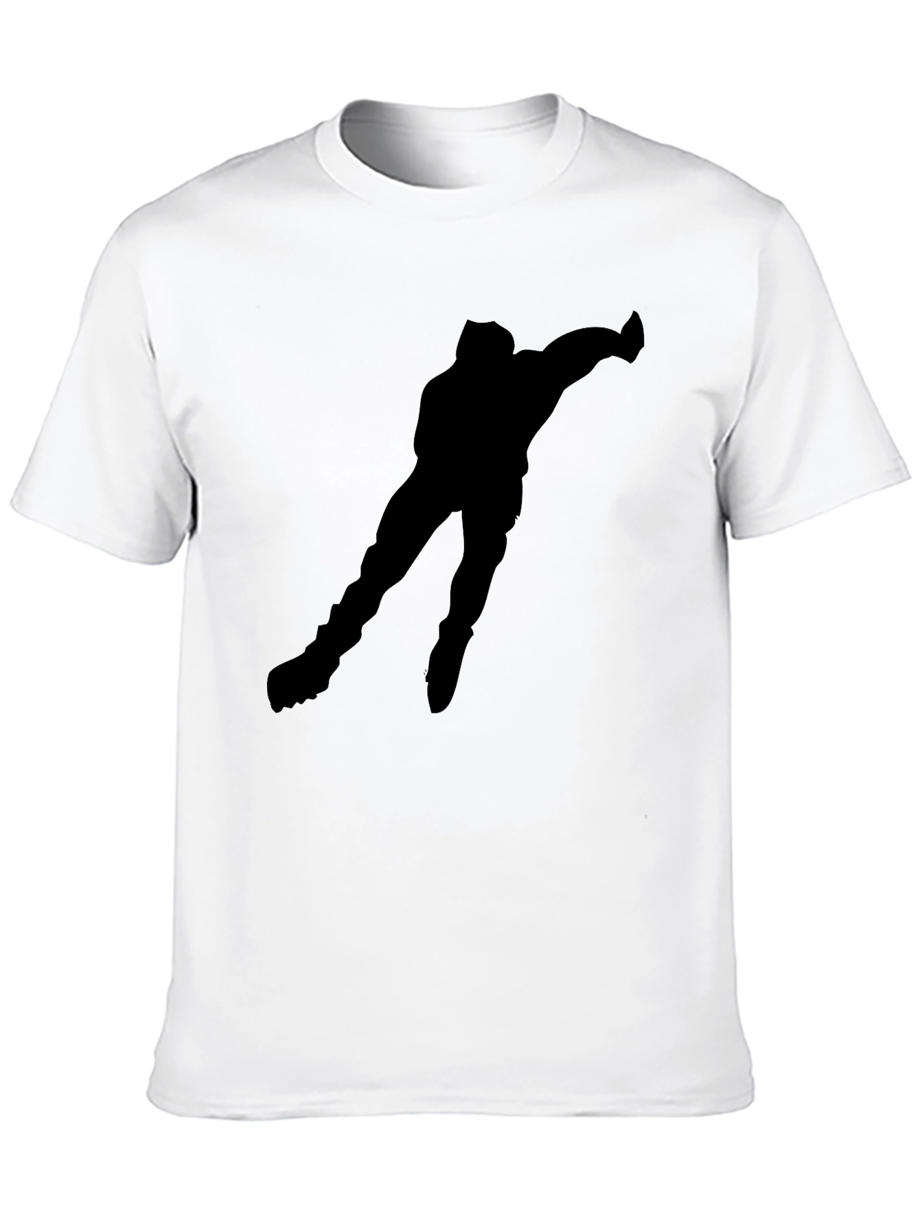 Black T-Shirt - Speed Skating Silhouette