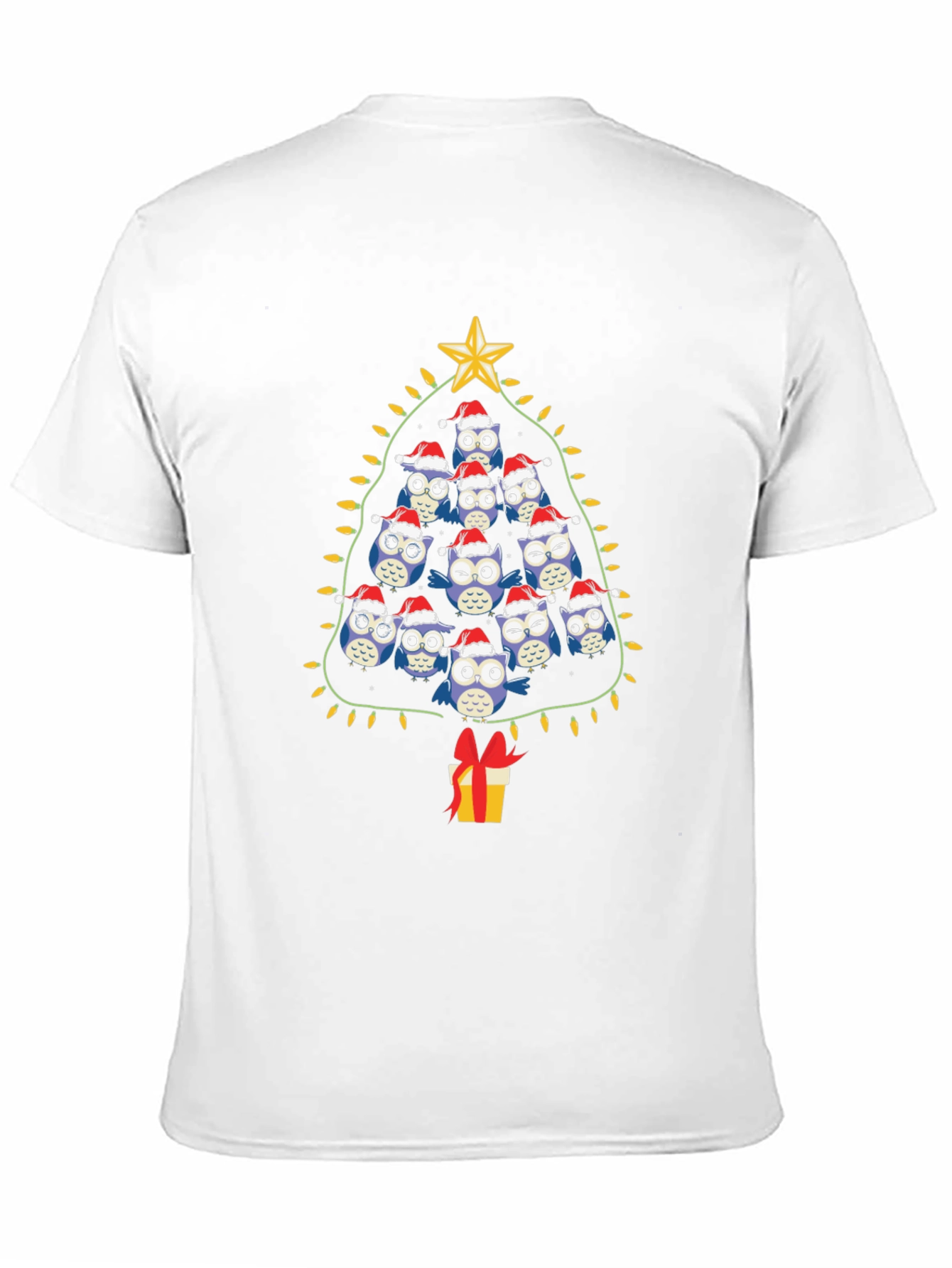 Owl Christmas Tree Graphic T-Shirt