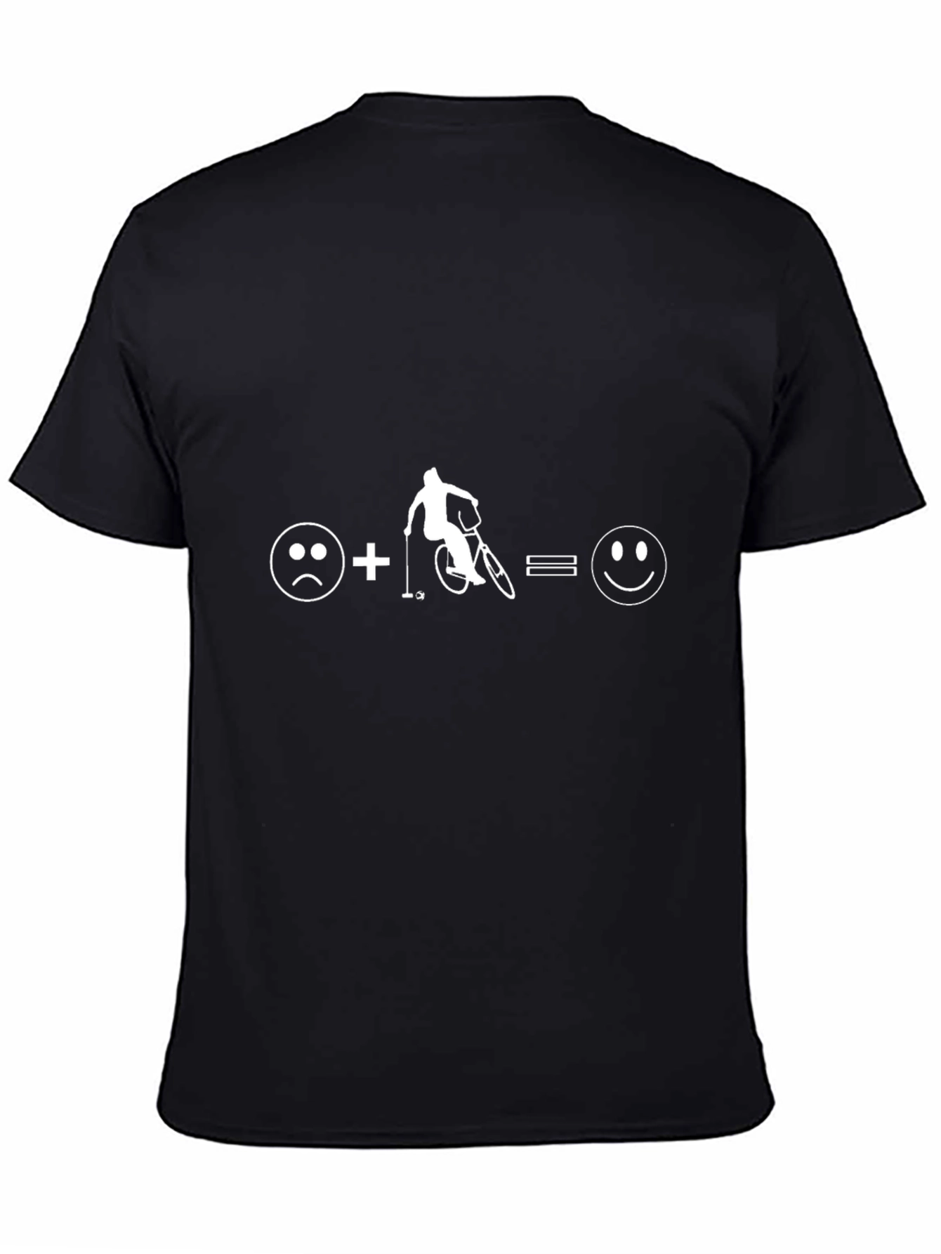 Funny Cycling Equation T-Shirt - Ride to Happiness