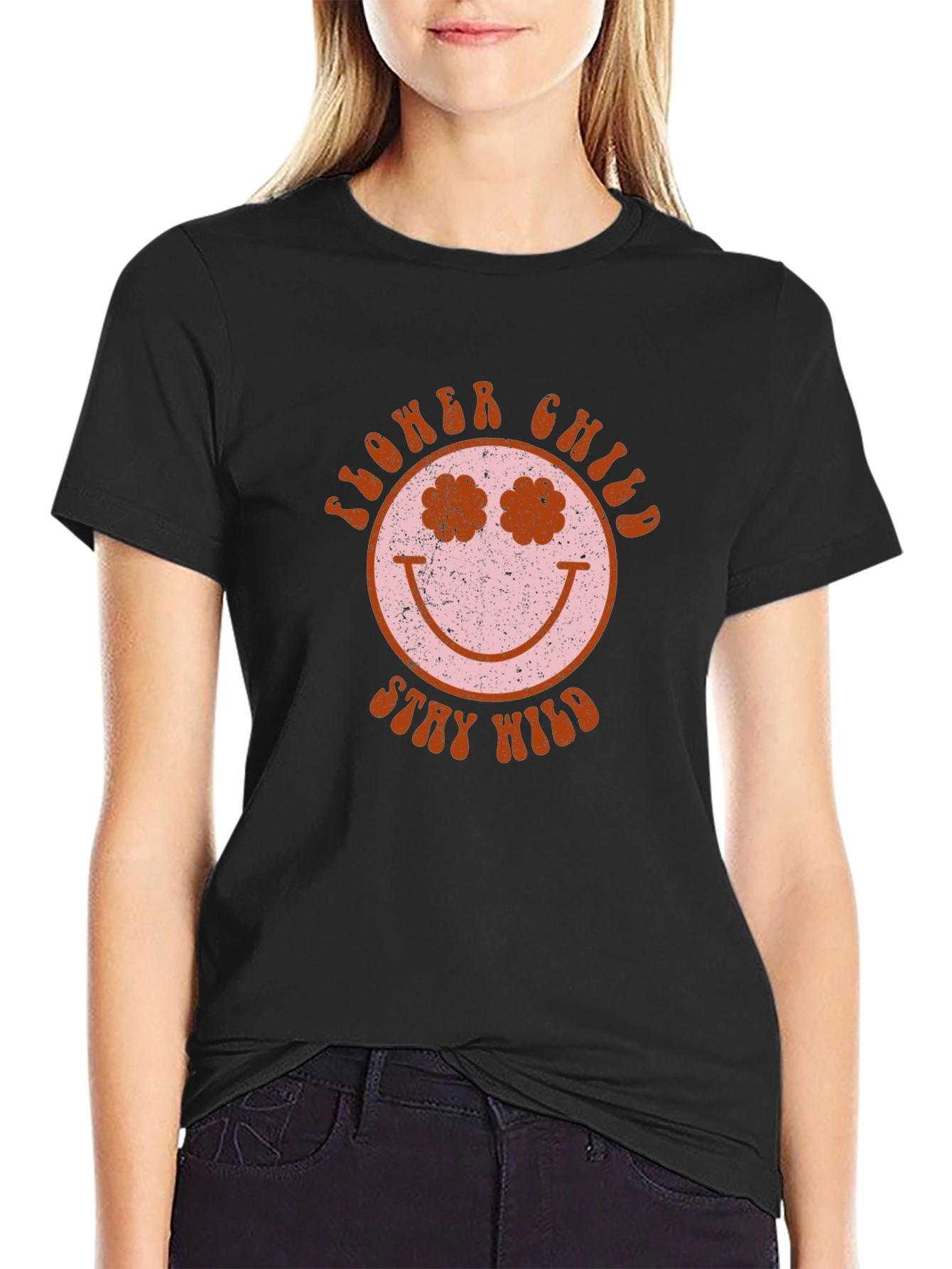 Flower Child Graphic Tee - Stay Wild T-Shirt