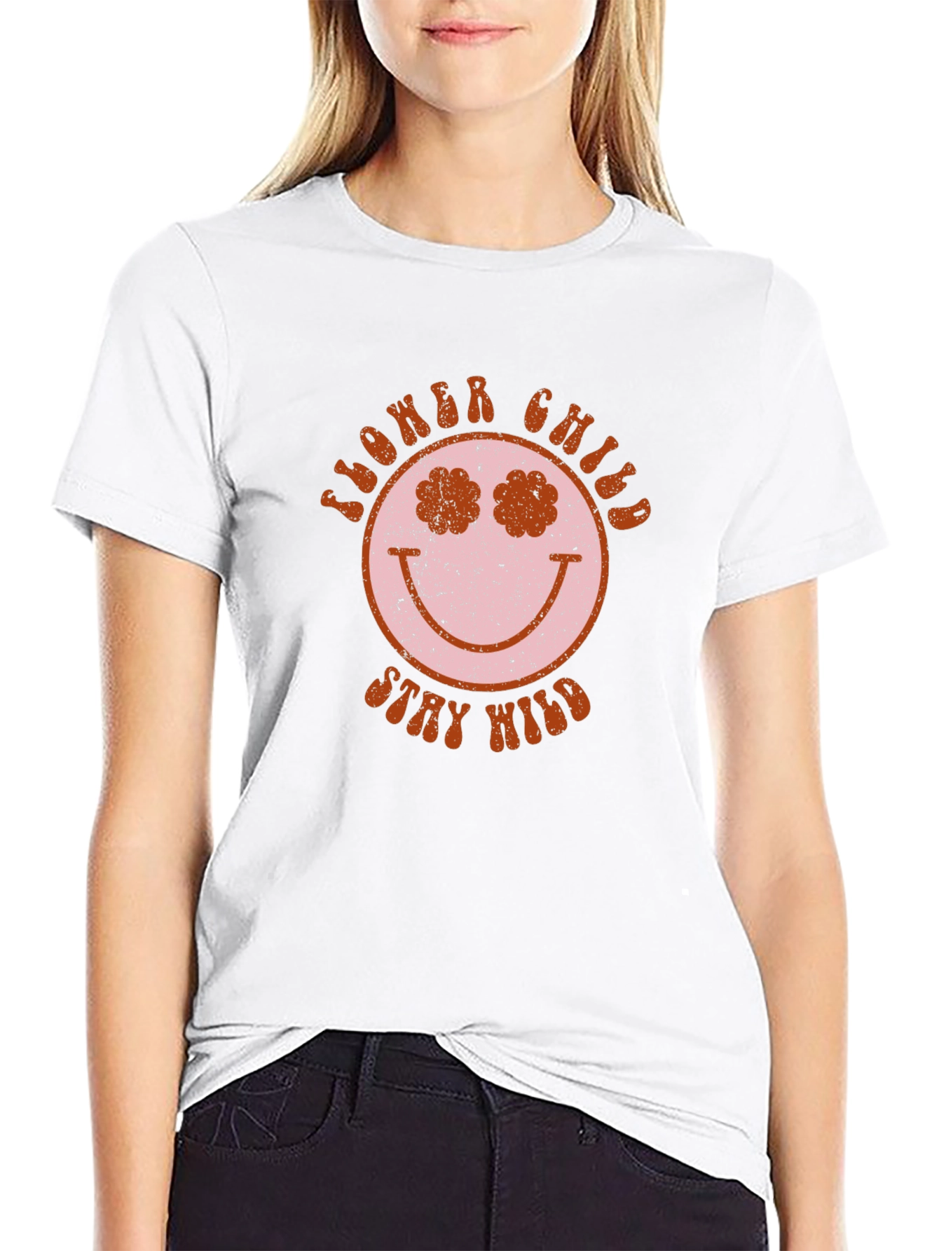 Flower Child Graphic Tee - Stay Wild T-Shirt