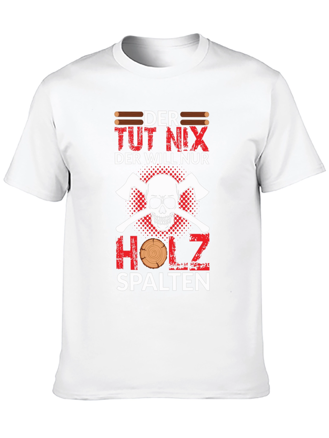 Der Tut Nix Holz Spalten T-Shirt