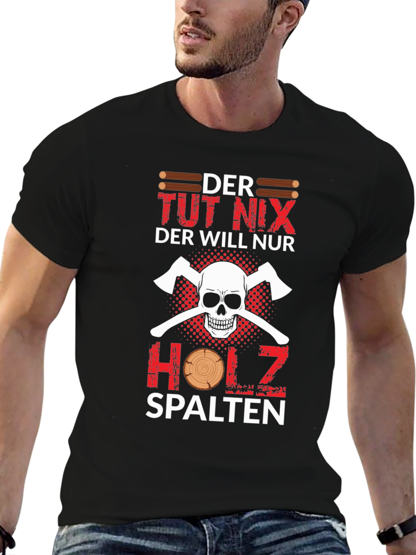 Der Tut Nix Holz Spalten T-Shirt