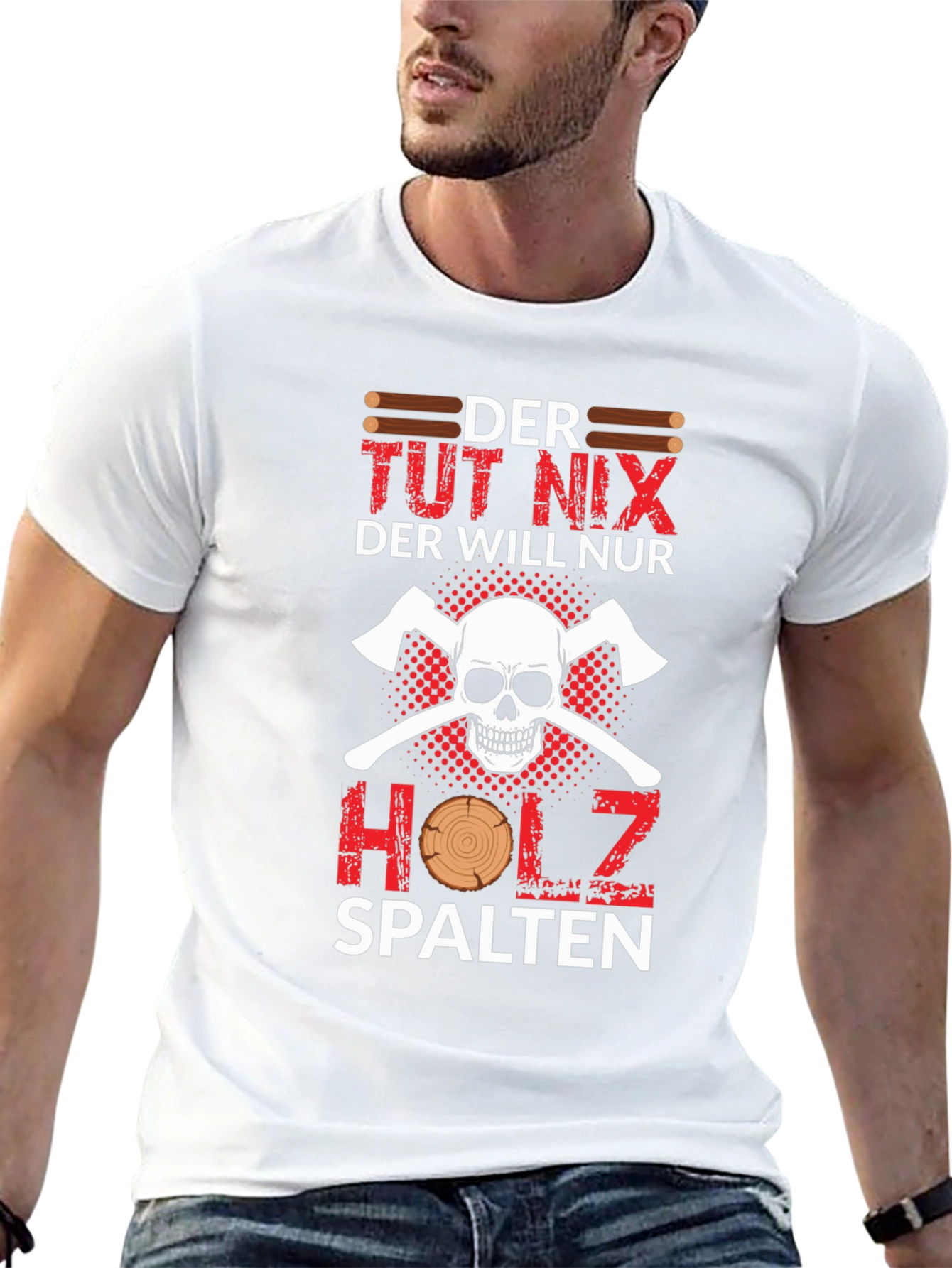Der Tut Nix Holz Spalten T-Shirt