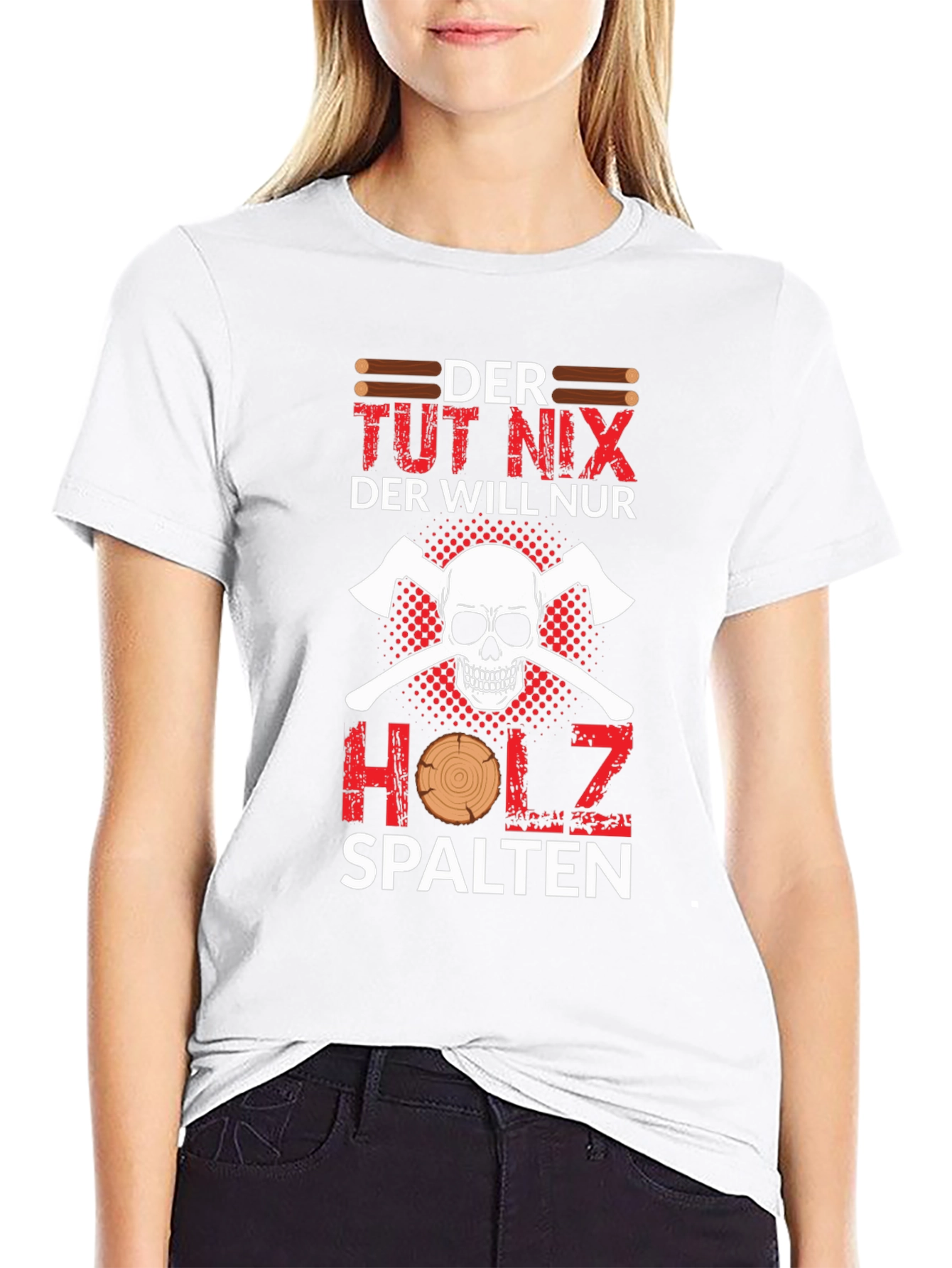 Der Tut Nix Holz Spalten T-Shirt