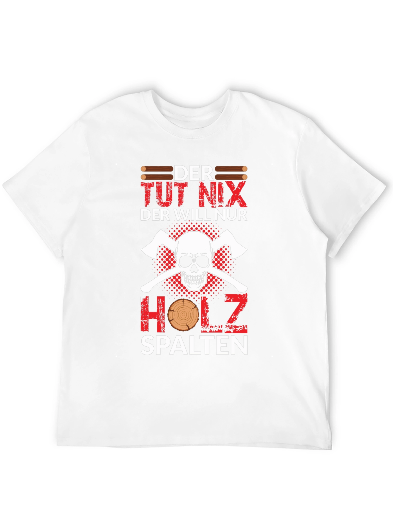 Der Tut Nix Holz Spalten T-Shirt