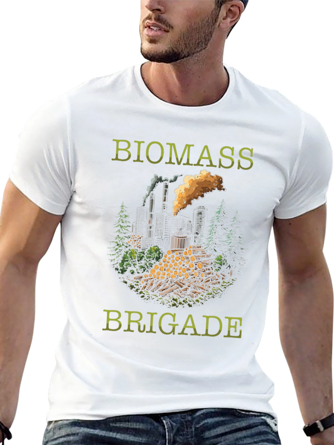 Biomass Brigade Graphic T-Shirt - Eco-Friendly Design