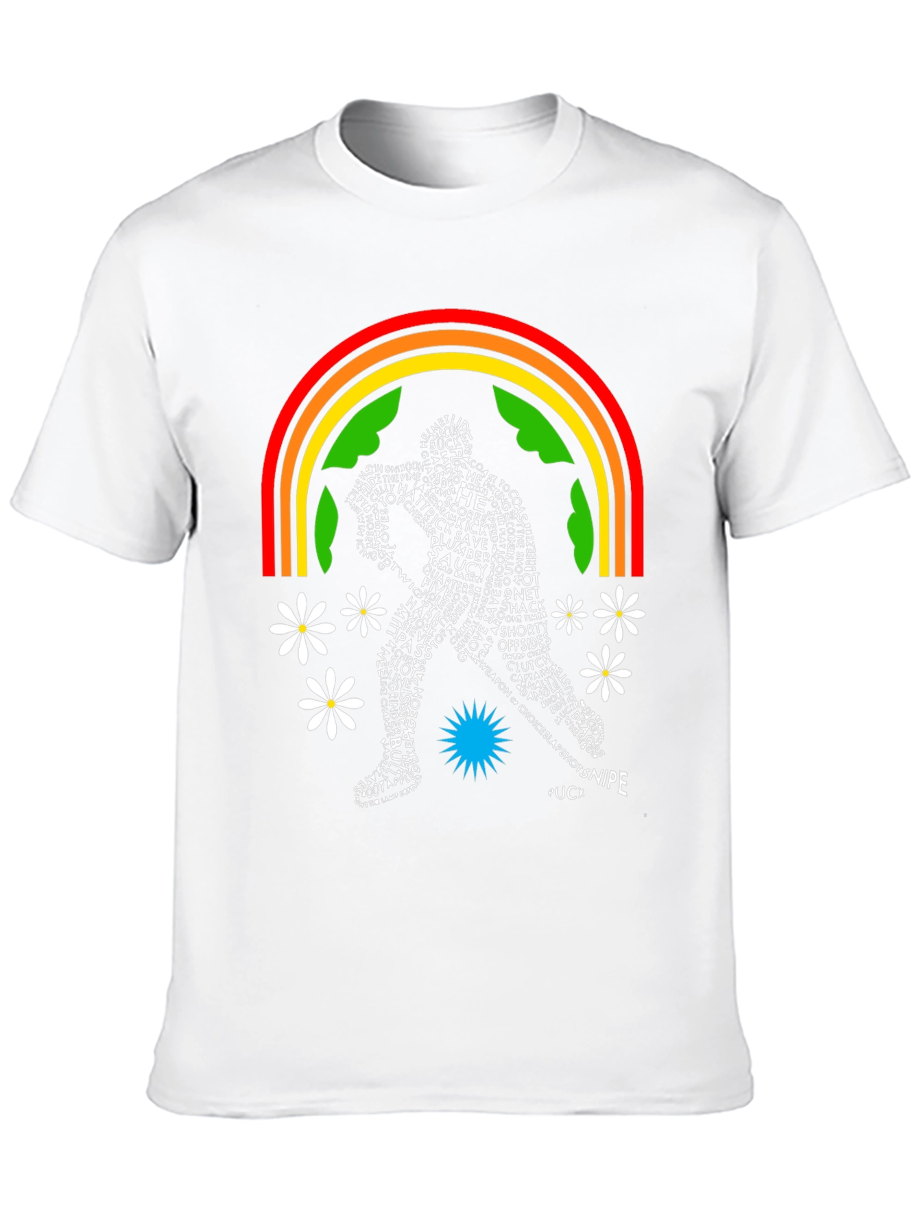 Hockey Word Art Rainbow T-Shirt