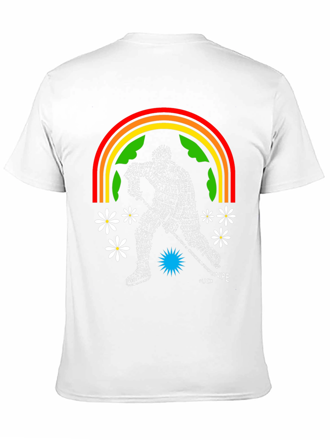 Hockey Word Art Rainbow T-Shirt
