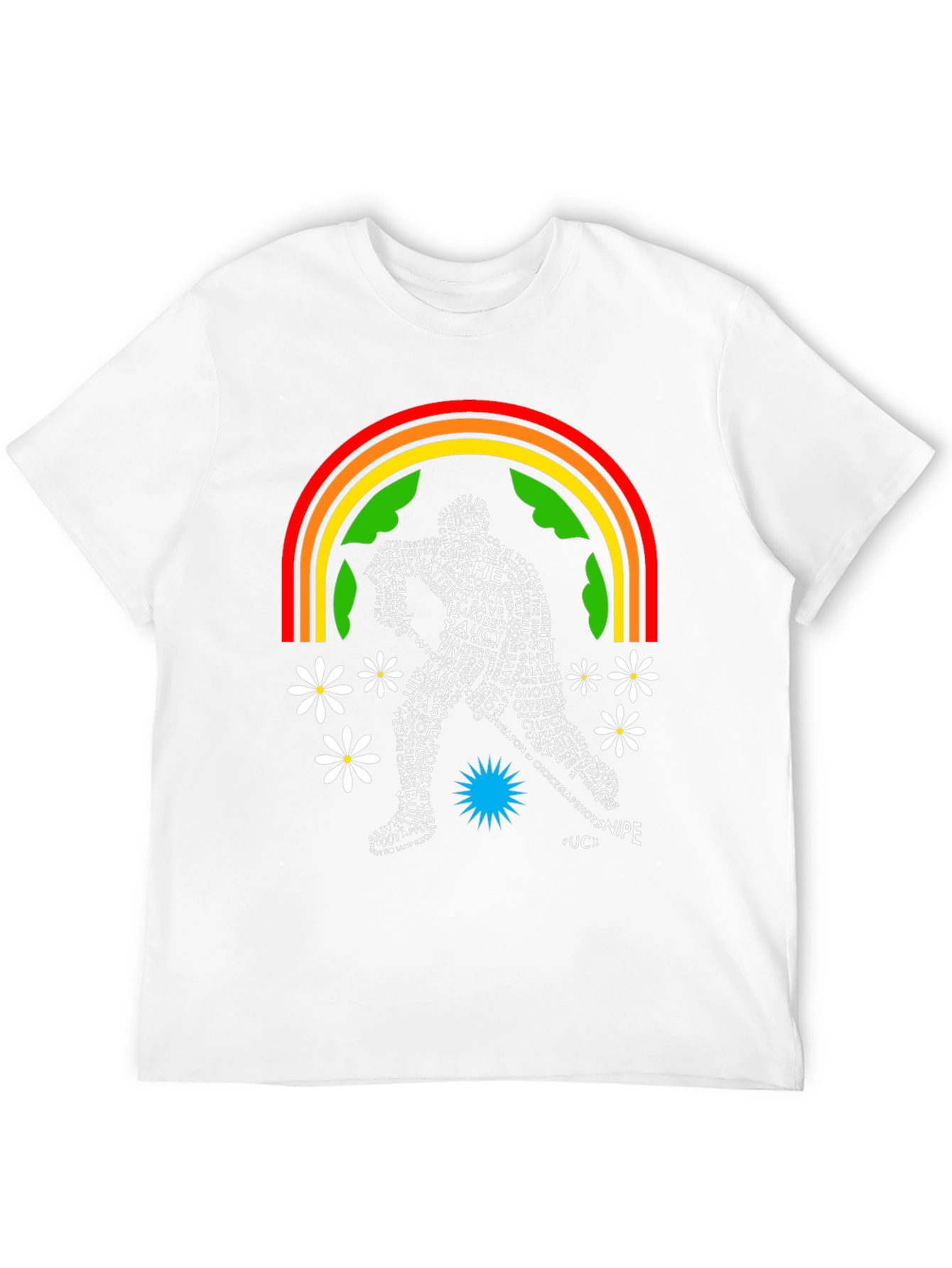 Hockey Word Art Rainbow T-Shirt