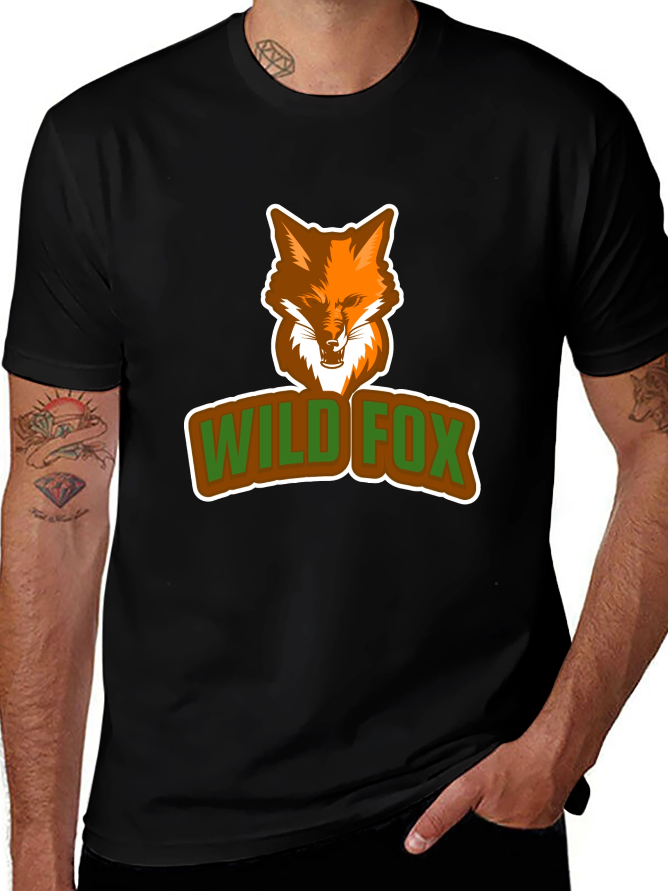 Wild Fox Graphic Tee - Stylish Animal Print T-Shirt