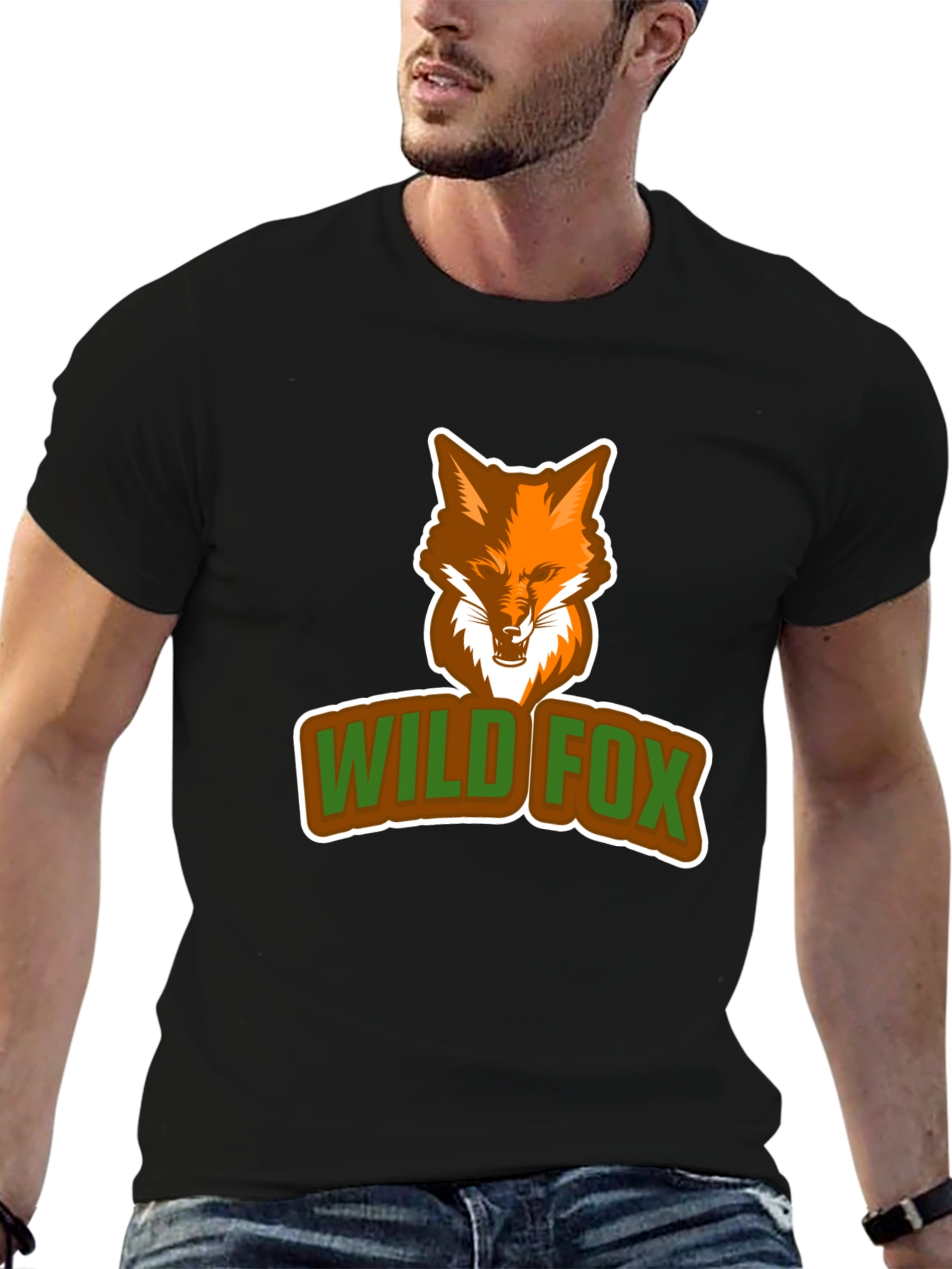 Wild Fox Graphic Tee - Stylish Animal Print T-Shirt