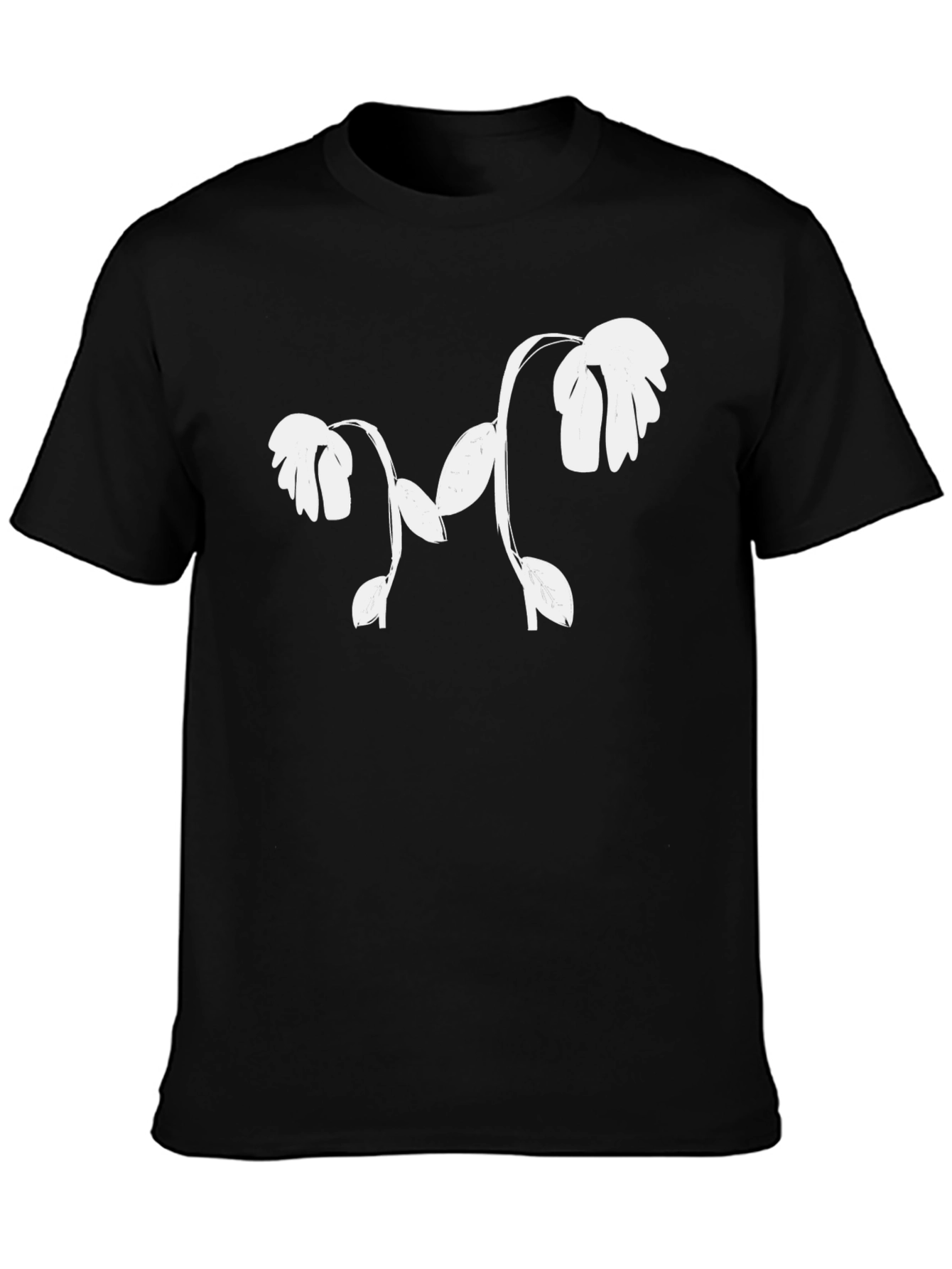 Floral Graphic Black T-Shirt