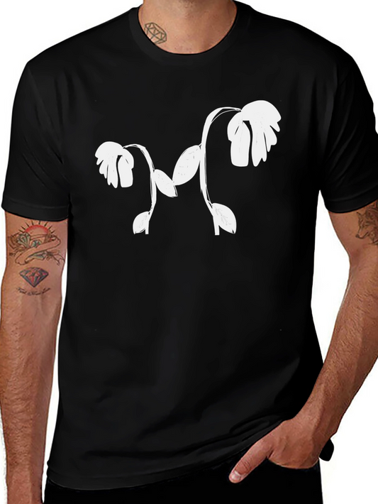 Floral Graphic Black T-Shirt