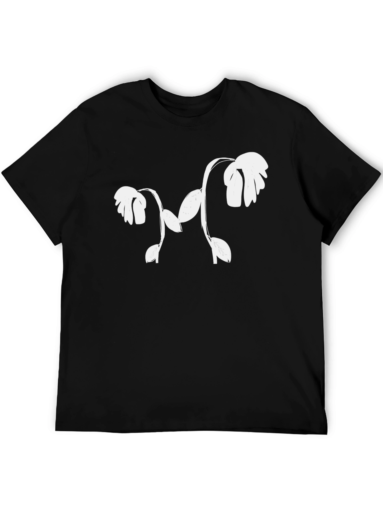 Floral Graphic Black T-Shirt