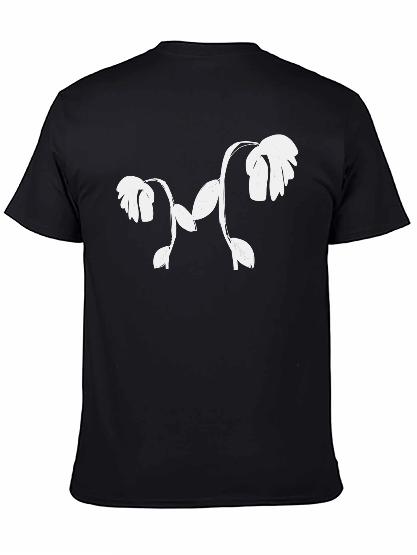 Floral Graphic Black T-Shirt