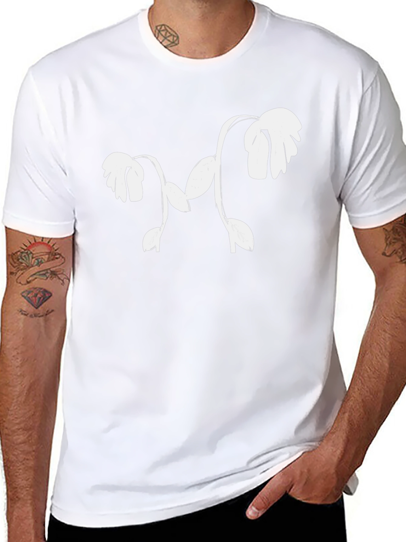 Floral Graphic Black T-Shirt