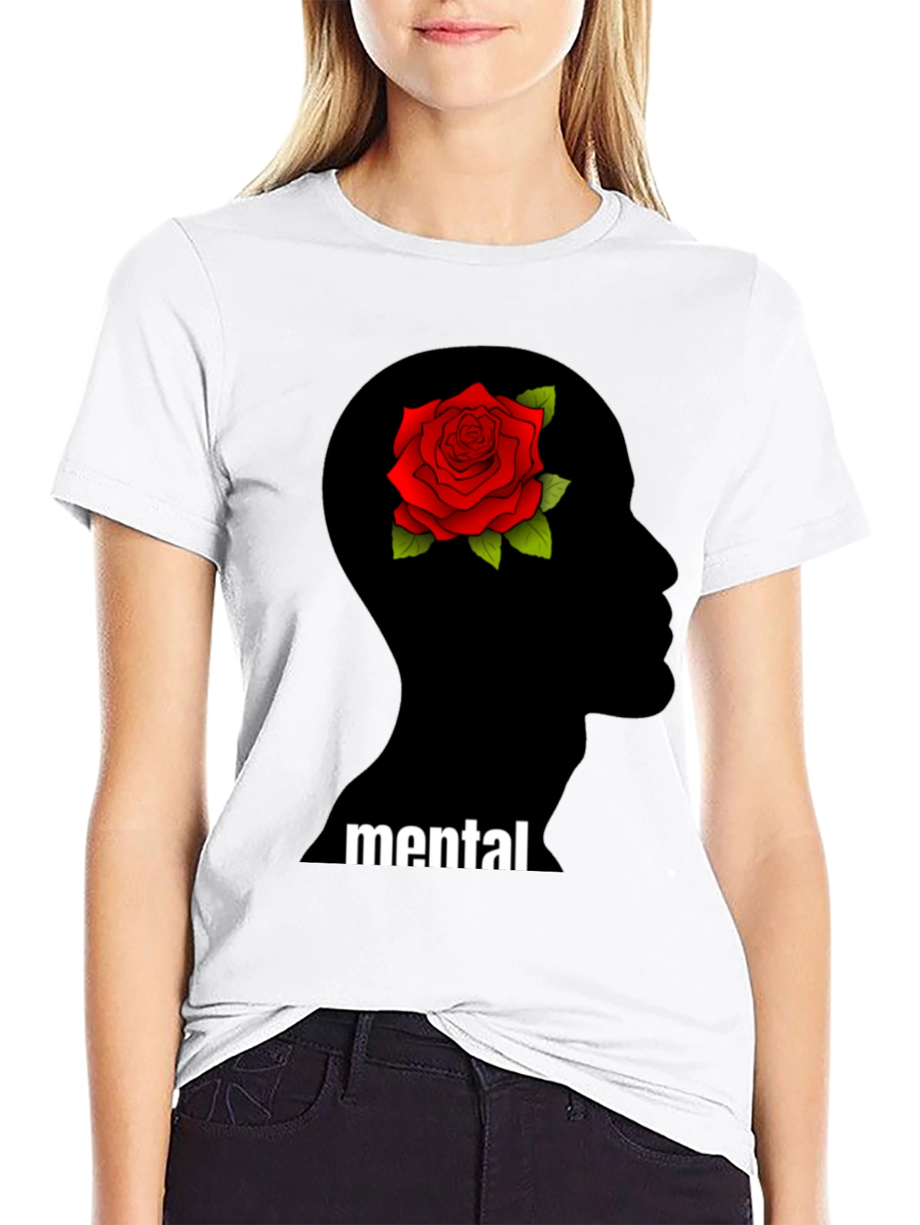 Mental Rose T-Shirt - Floral Mind Graphic Tee