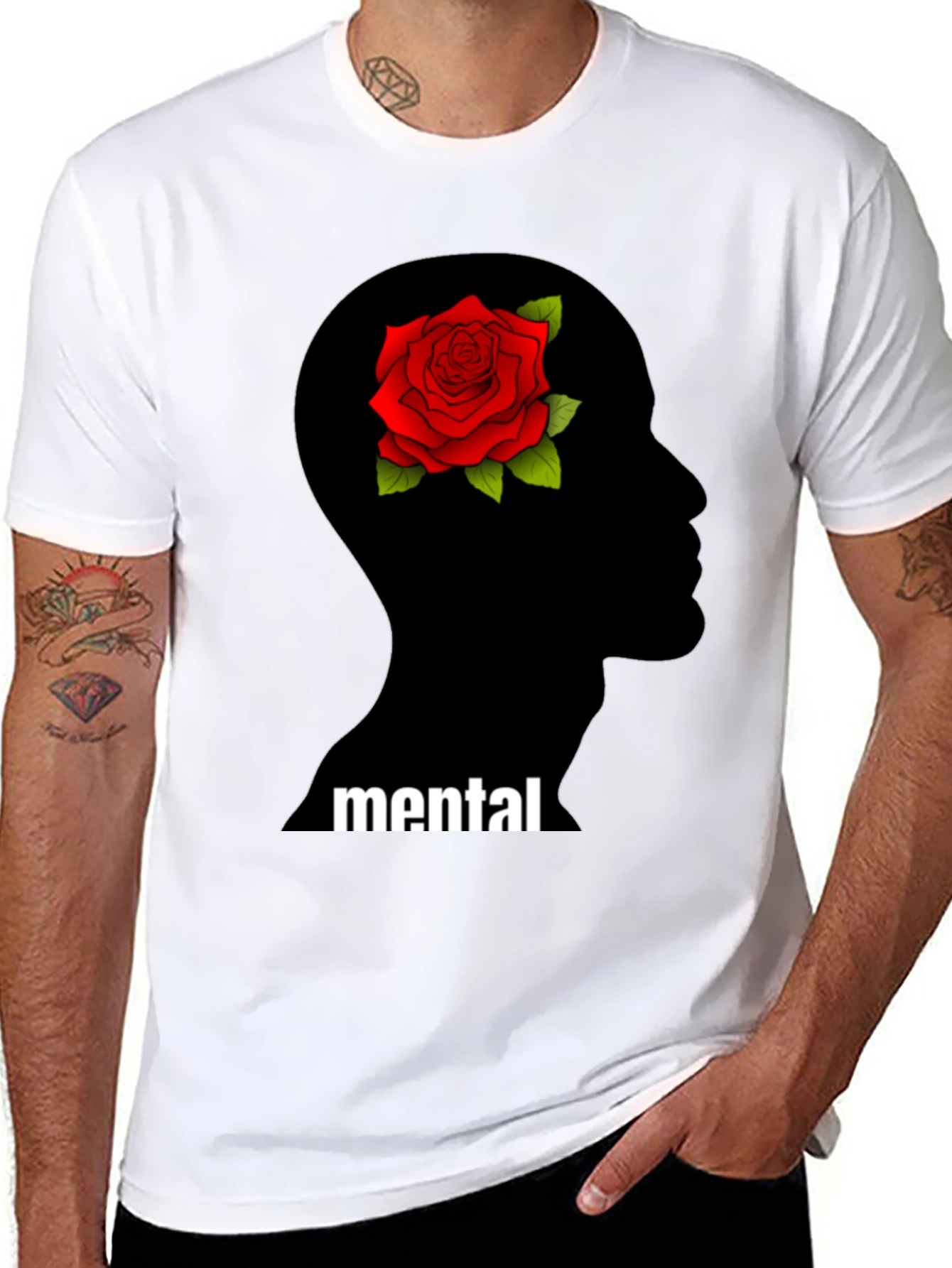 Mental Rose T-Shirt - Floral Mind Graphic Tee