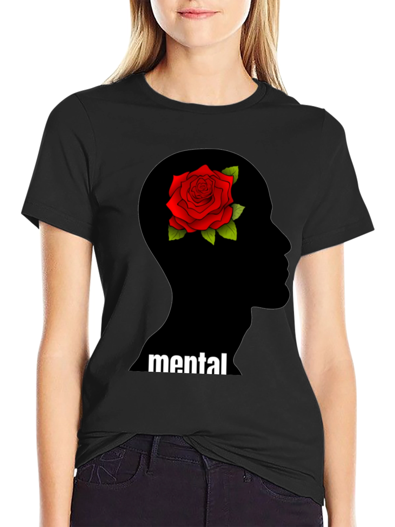 Mental Rose T-Shirt - Floral Mind Graphic Tee