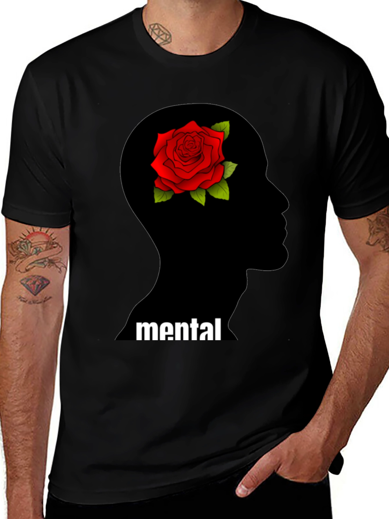 Mental Rose T-Shirt - Floral Mind Graphic Tee