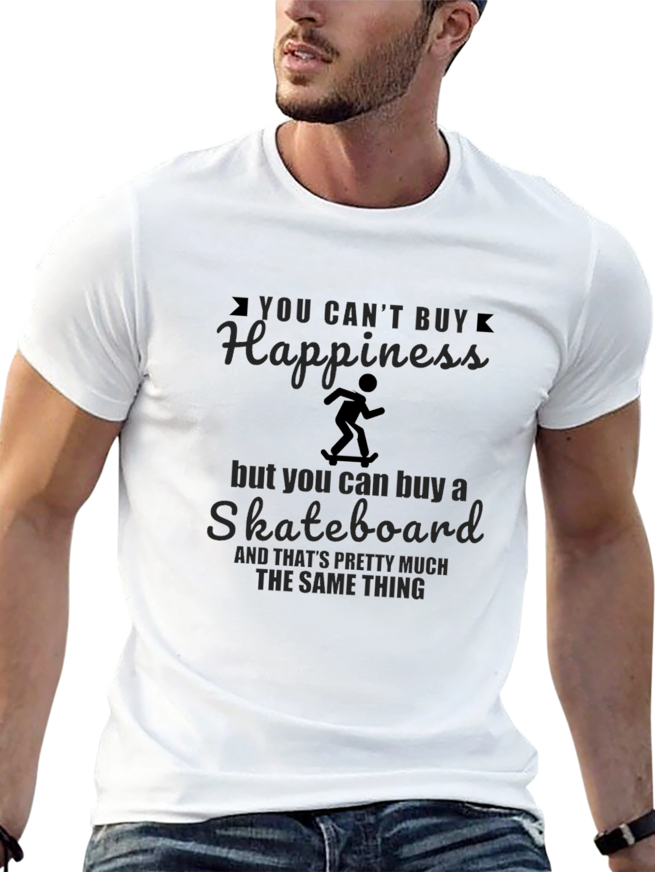 Happiness Skateboard T-Shirt