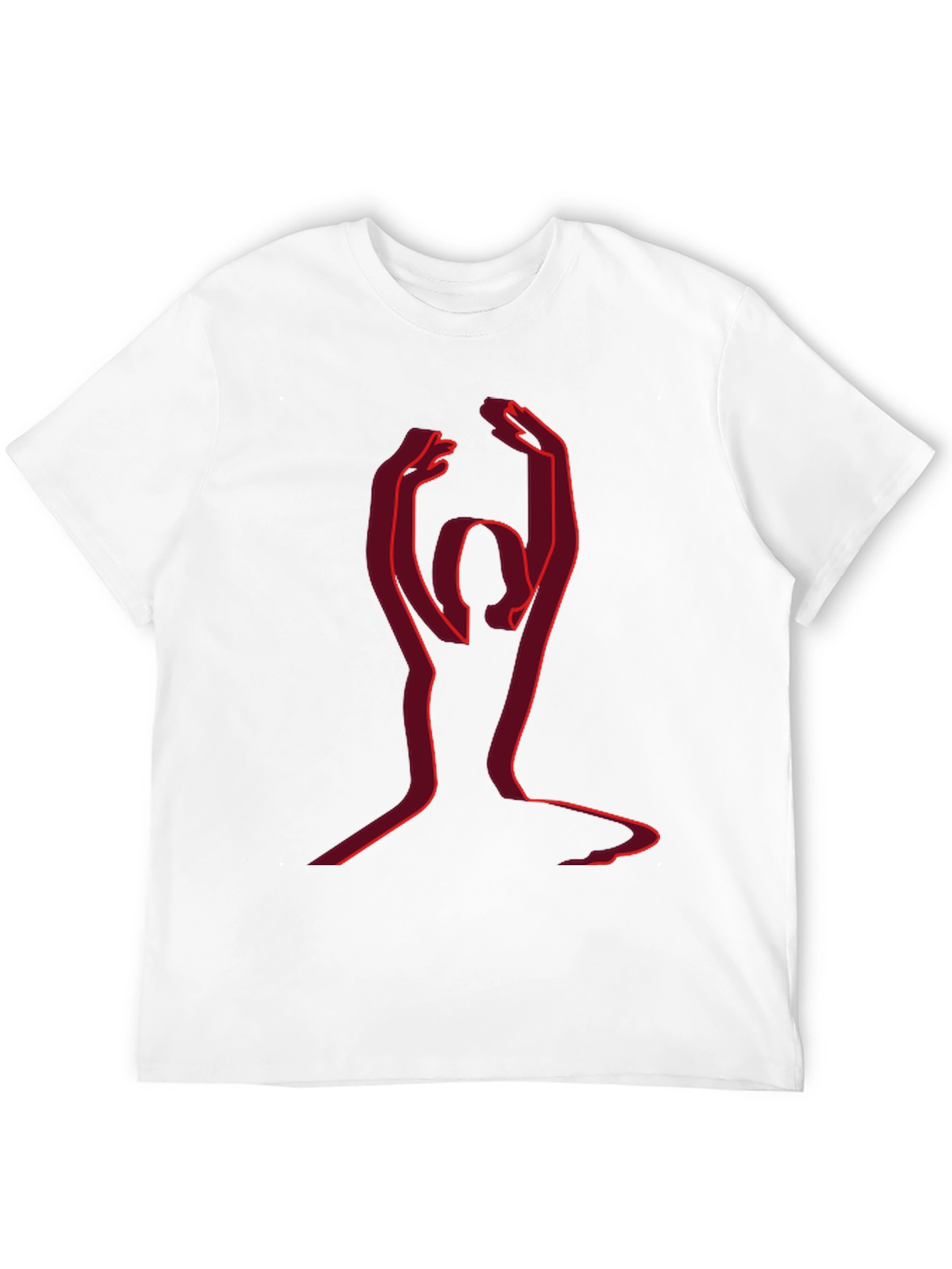 Yoga Silhouette Graphic Tee - Black