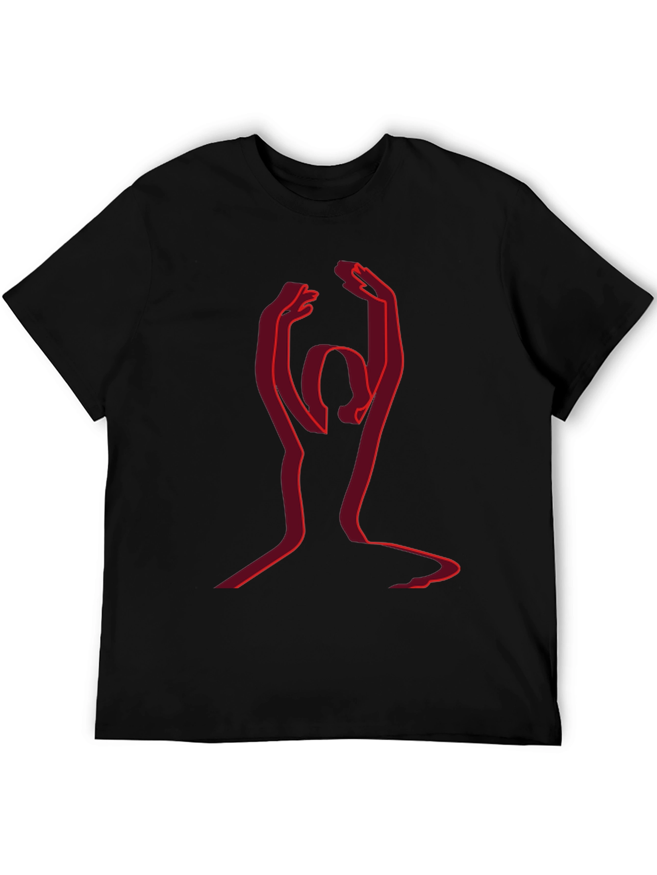 Yoga Silhouette Graphic Tee - Black