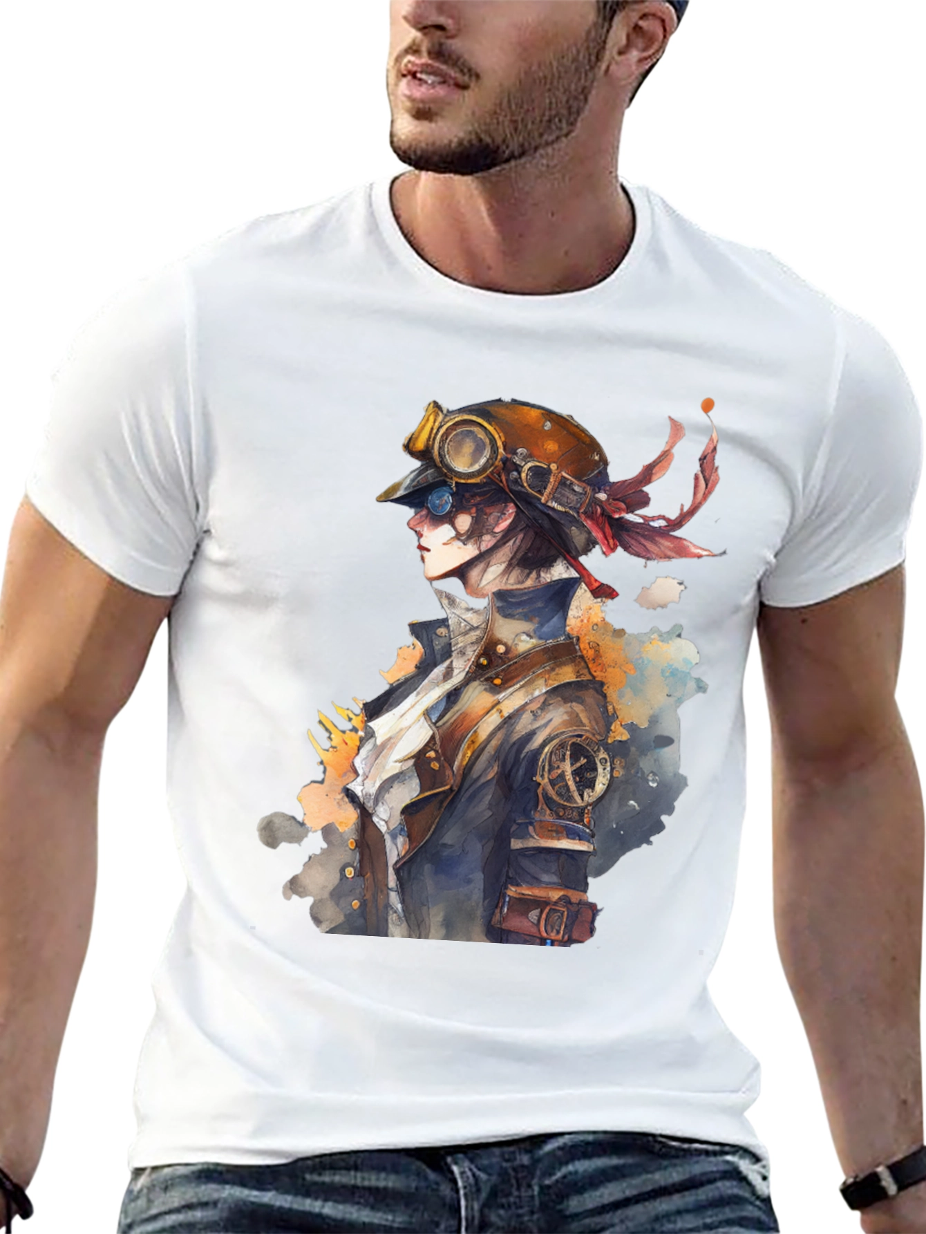 Steampunk Aviator T-Shirt - Retro Style