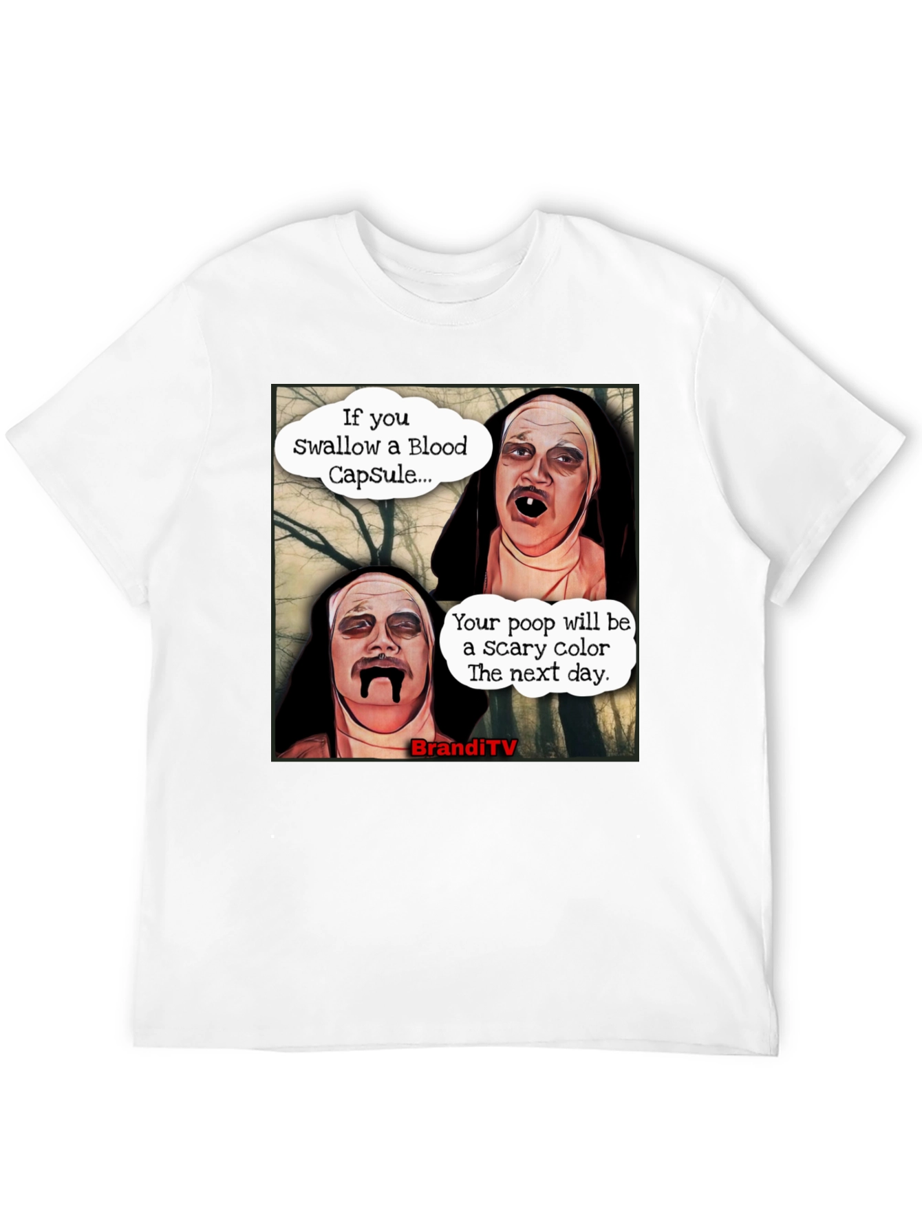Scary Nun Blood Capsule T-Shirt