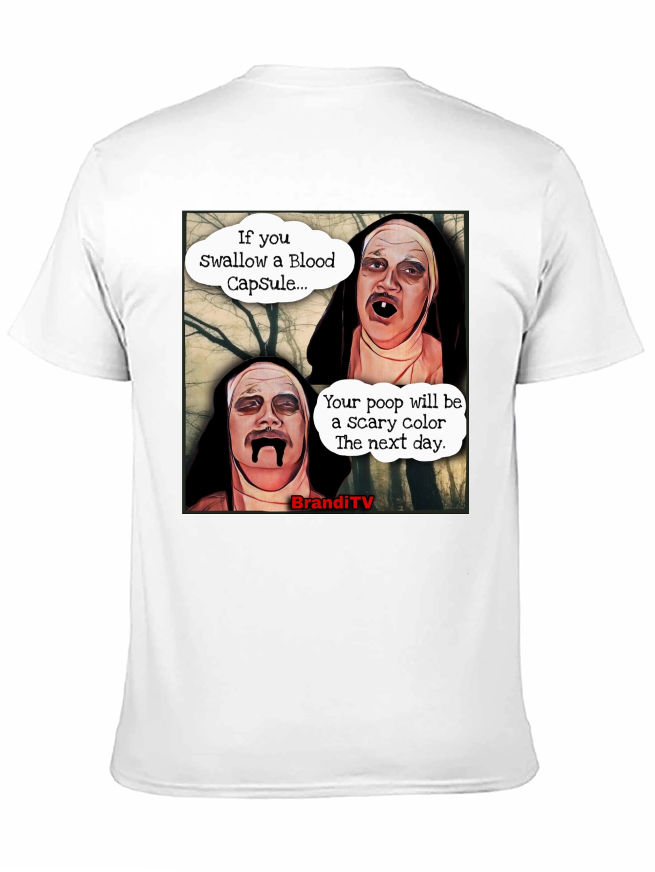 Scary Nun Blood Capsule T-Shirt