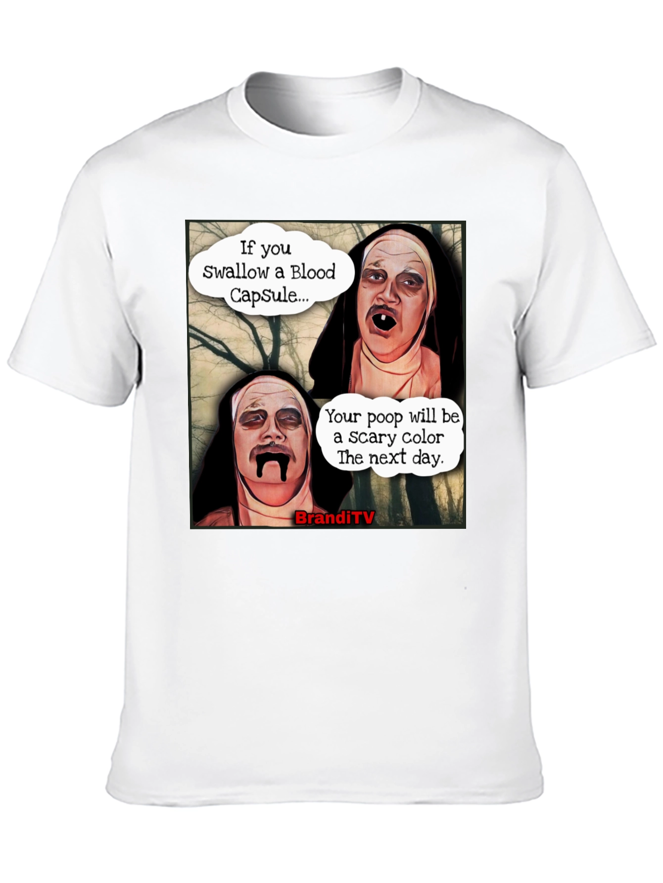 Scary Nun Blood Capsule T-Shirt