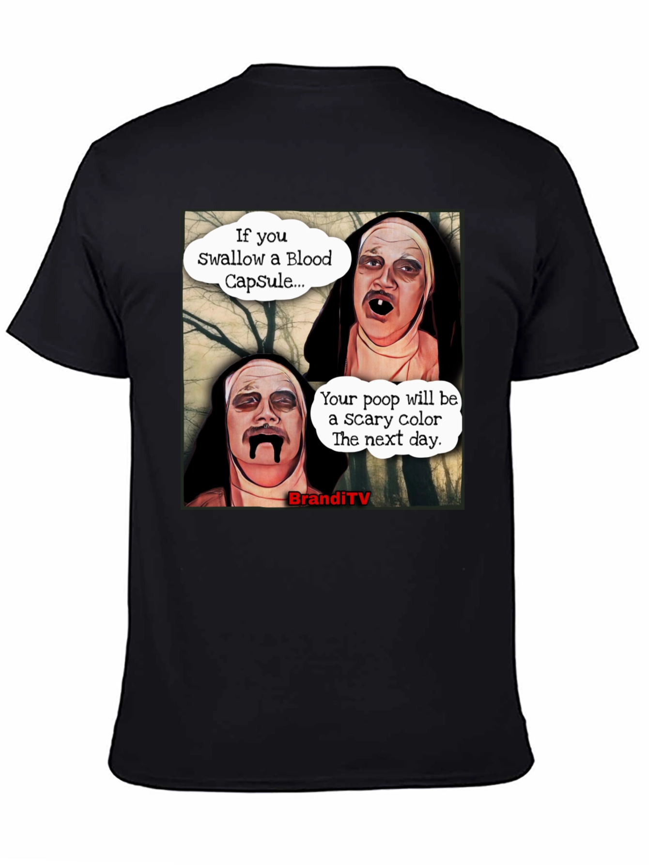 Scary Nun Blood Capsule T-Shirt