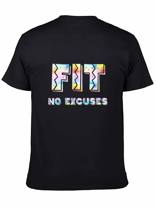 Fit No Excuses Black Graphic T-Shirt